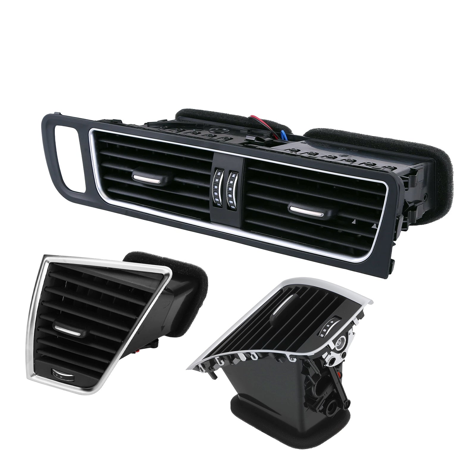 Audi Q5 8RB 2.0 3.0 TDI quattro 2009-2017 : 3 kojelaudan tuuletusaukkoa (ilmastoinnin ulostulo) - Viitteet : 8R1820901 ja 8R1820951