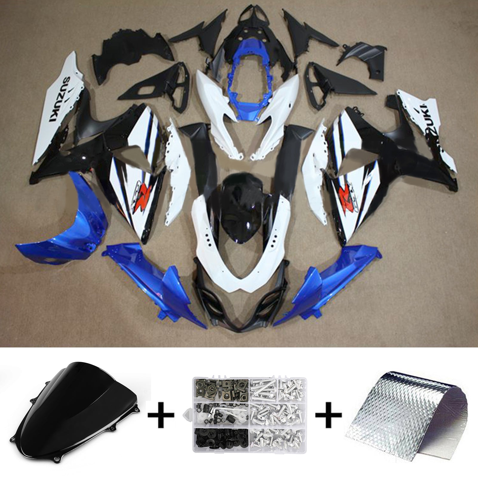 Amotopart Suzuki GSXR1000 2009-2016 K9 Kit de carenado de carrocería de plástico ABS