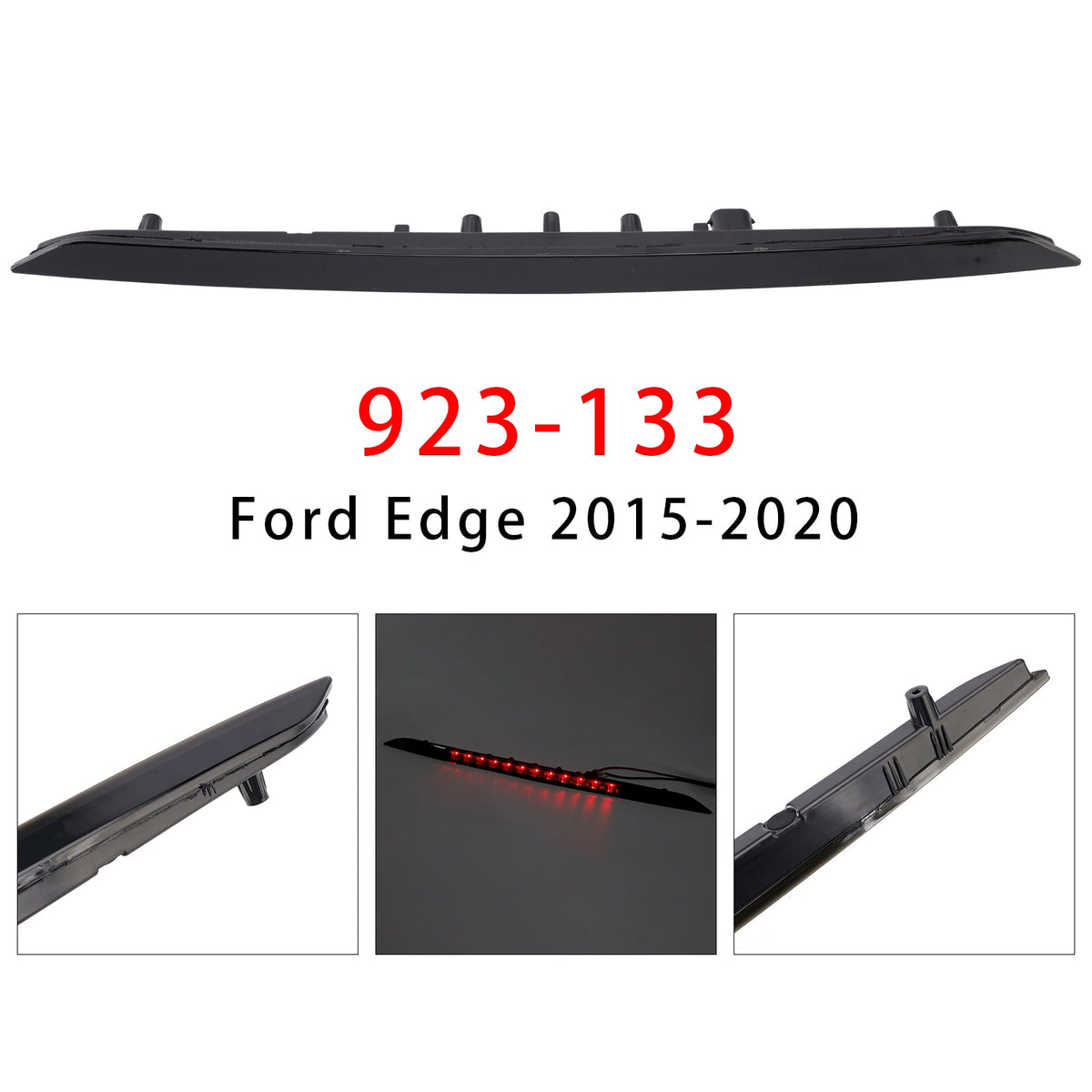 Gerookt LED derde remlicht 923-133 voor Ford Edge 2015-2020