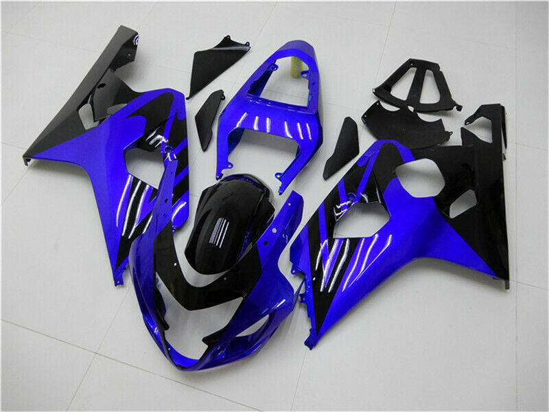 Kit de carénage en plastique moulé par injection bleu et noir pour Suzuki GSXR600/750 2004-2005