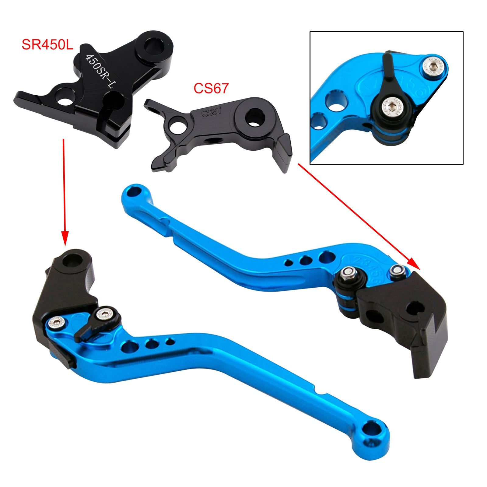 Levier de frein et d'embrayage long compatible avec VOGE DS900X 900DSX 2024-2026