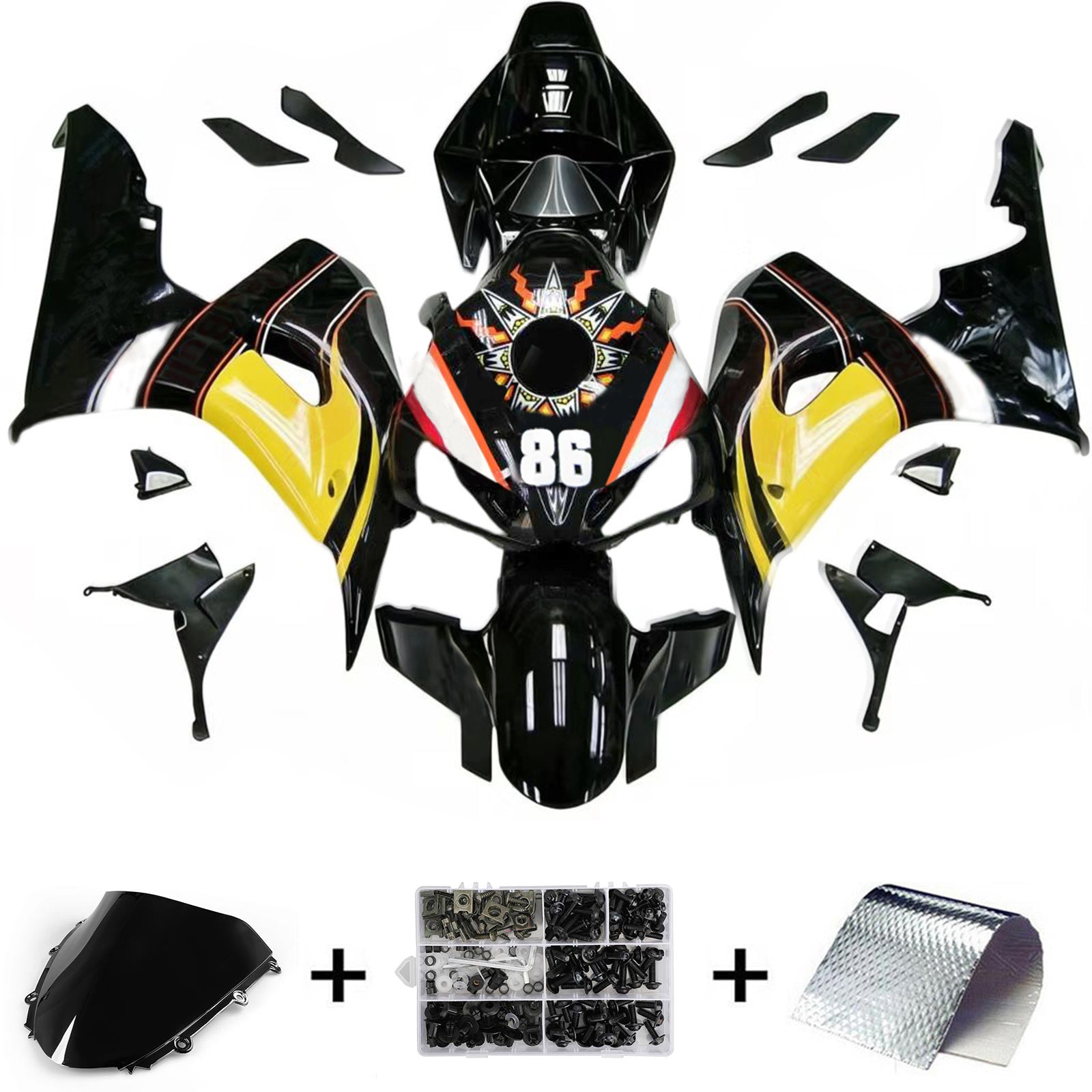 Kit de carénage injecté en plastique ABS pour Honda CBR1000RR 2006-2007