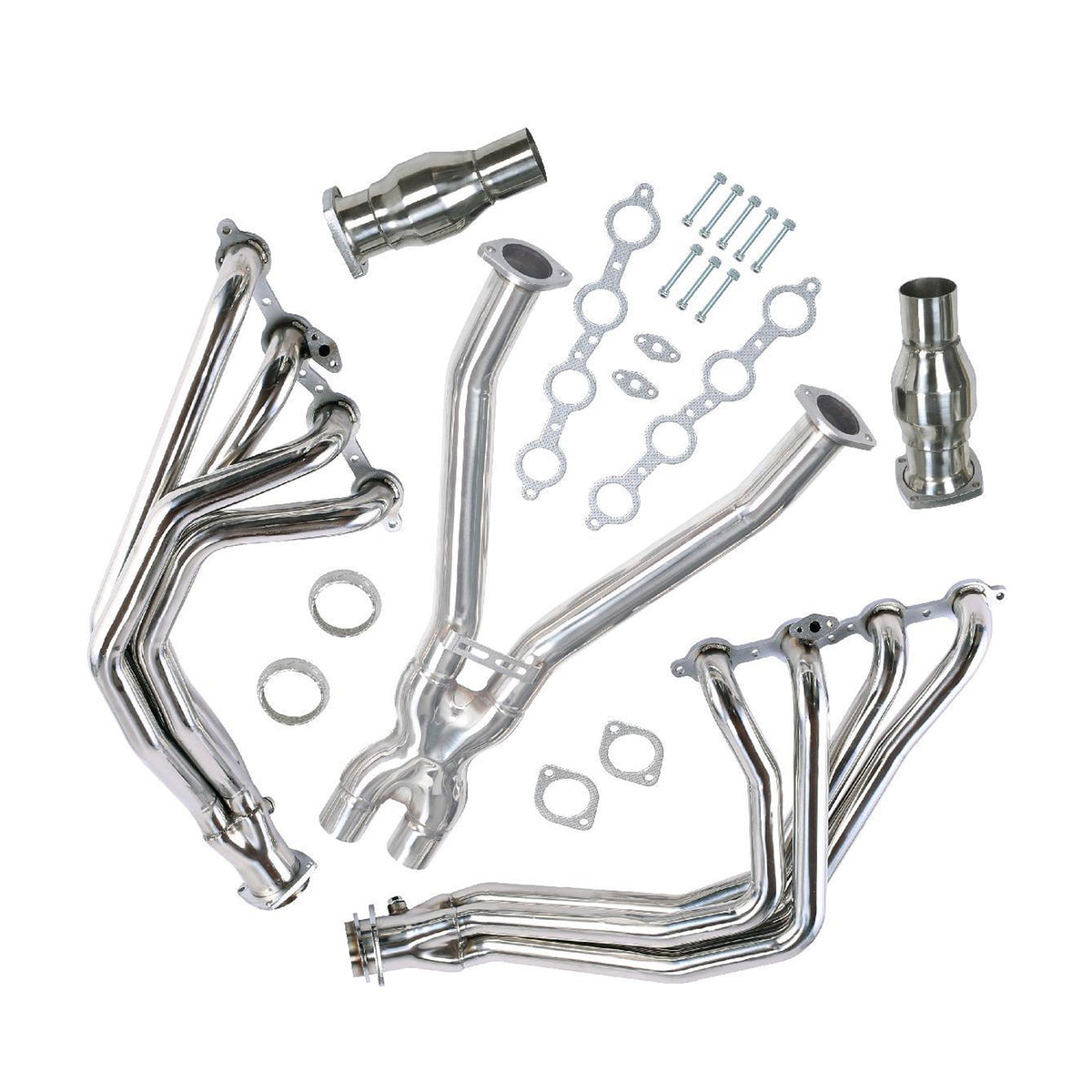Stainless Exhaust Manifold Headers & X Pipe Pour Chevy Corvette 97-04 C5 LS1 LS6