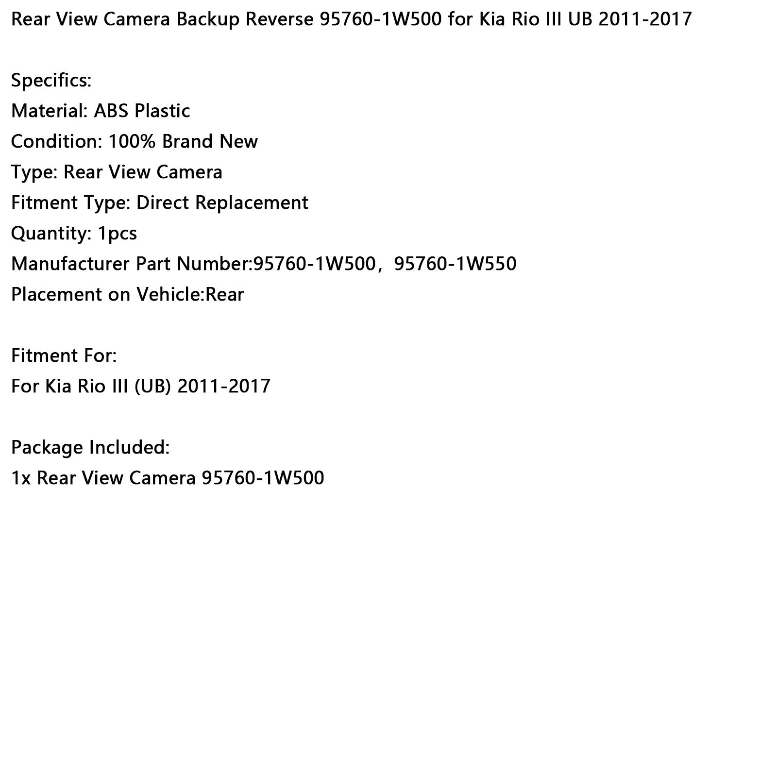 Vzvratna kamera za Kia Rio III UB 2011-2017 95760-1W500