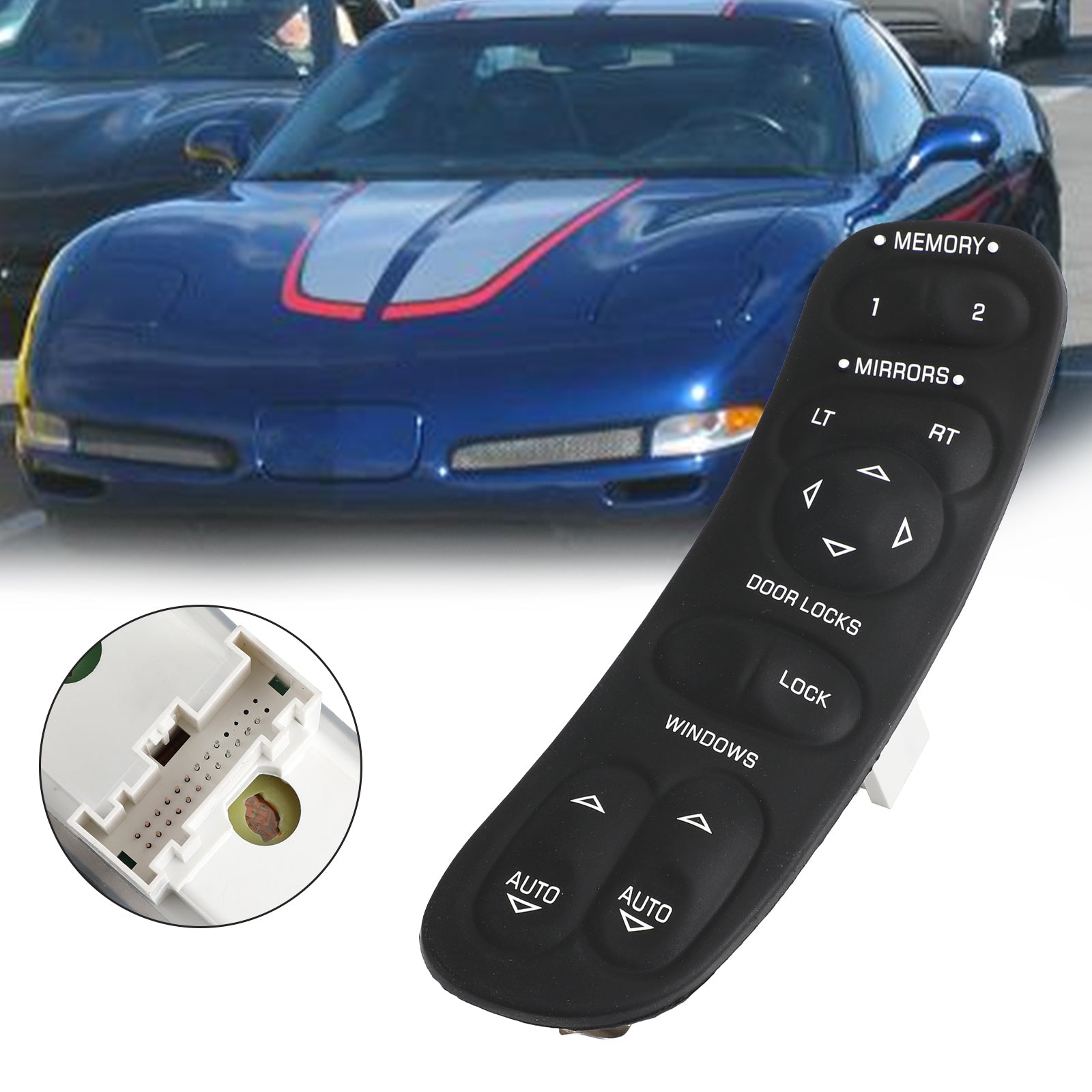 Interruttore della finestra elettrica principale per Chevrolet Corvette C5 1997-2004 (19209381/10092804)