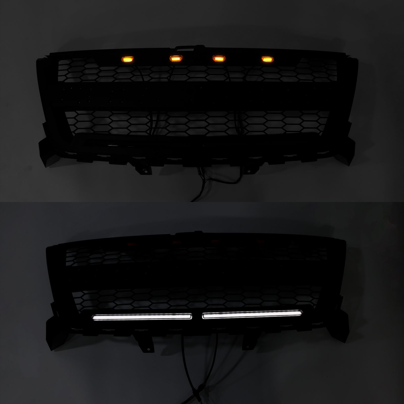 Mat Black Front Bumper Grid voor Chevy Colorado 2016-2020 met LED