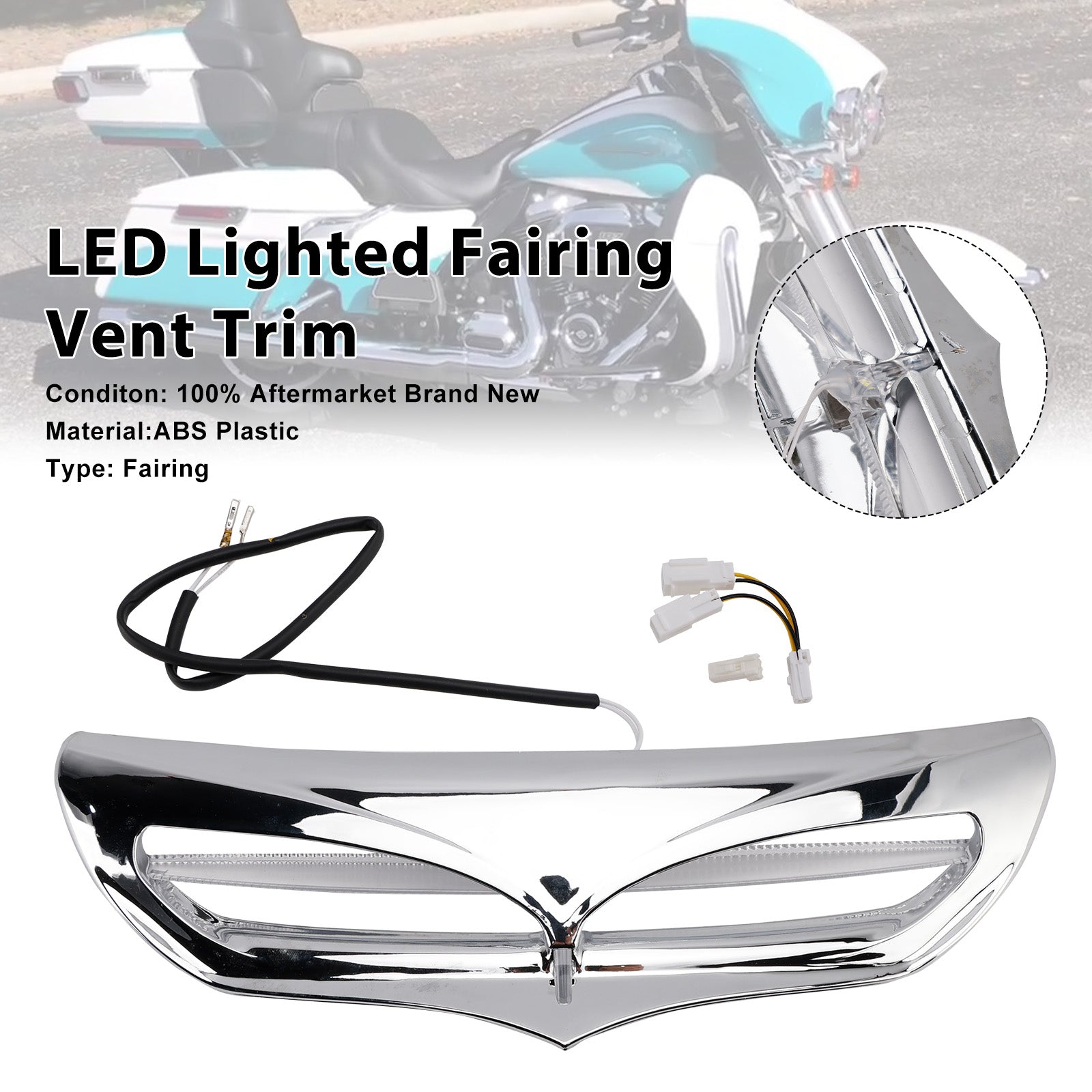 Podświetlana listwa wentylacyjna LED dla Electra Street Glide FLHTCU 2014-2022
