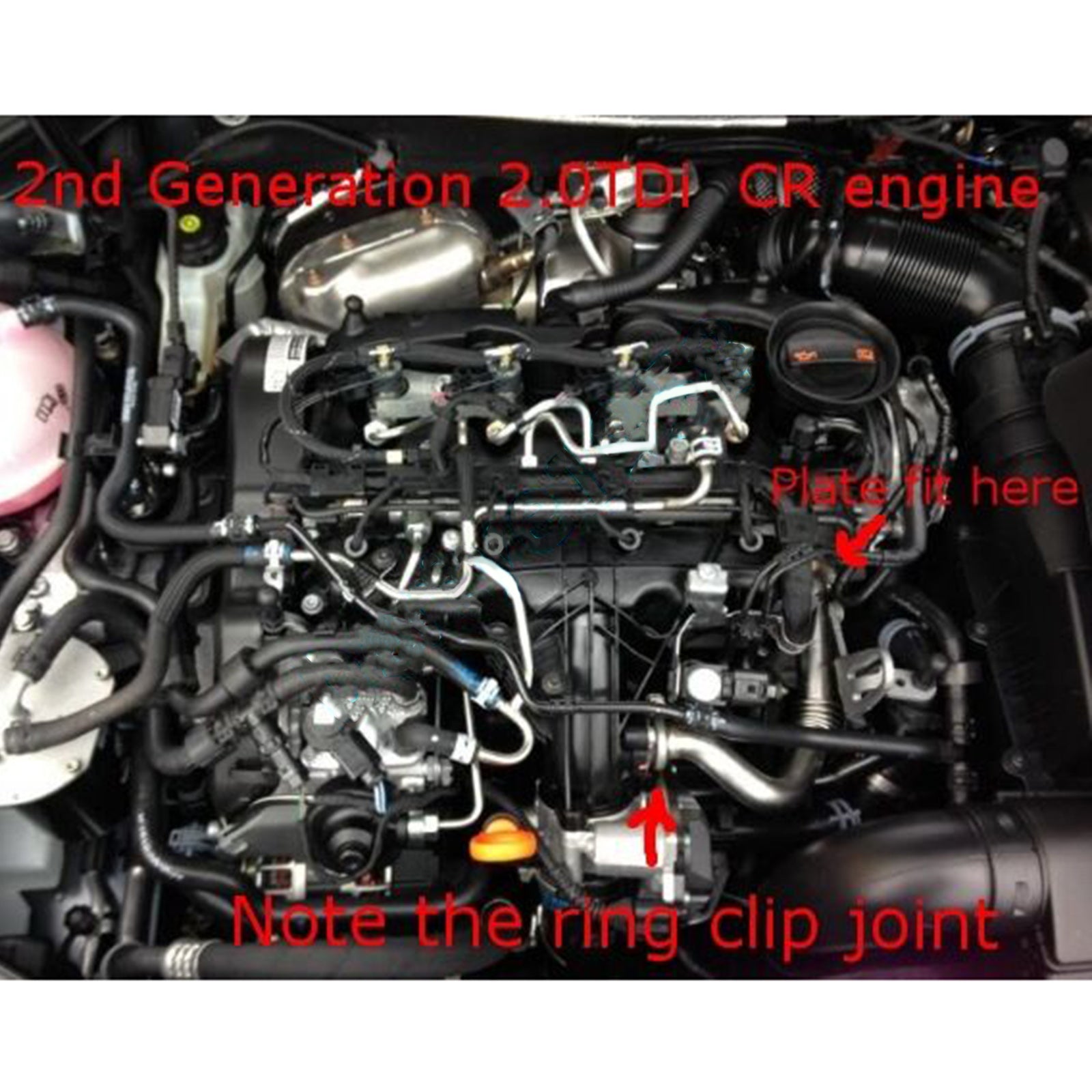 EGR Valve Block Plate pour VW SEAT 2.0L TDi CR SKODA A3 A4 A5 A6 Golf Touran