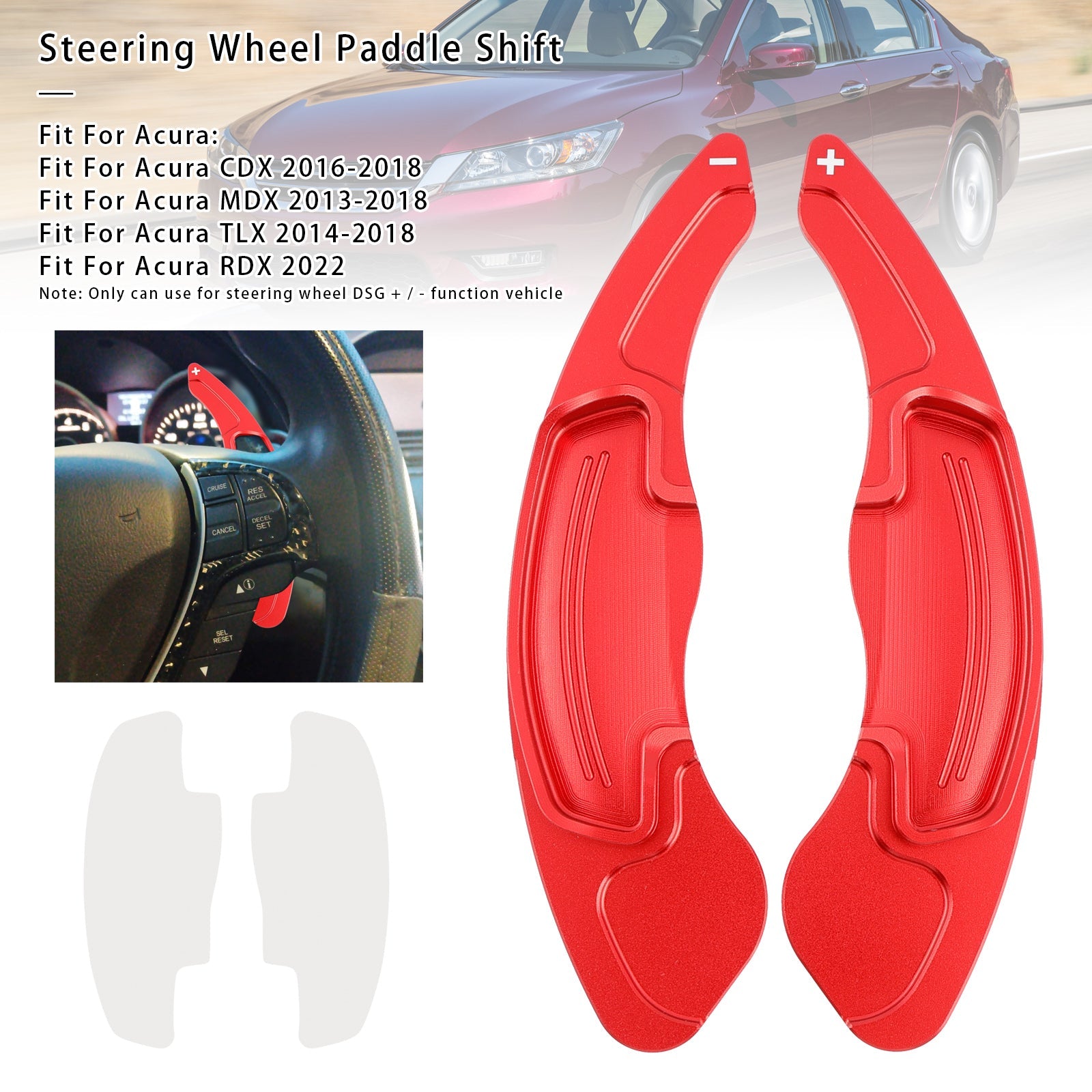 Pallet di cambio di velocità al volante per Acura RDX MDX CDX TLX 13-18
