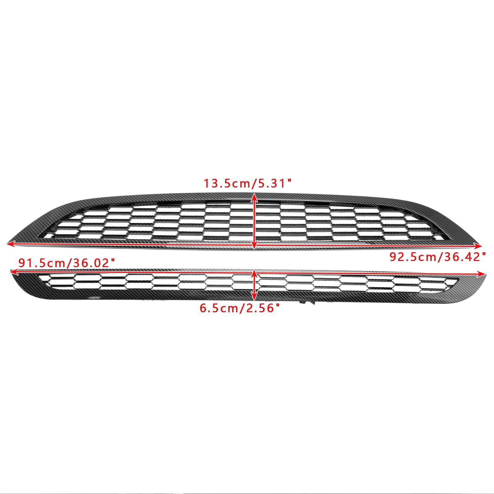 Parrilla frontal de panal de 2 piezas para Mini Cooper R50 R52 R53 2002-2006