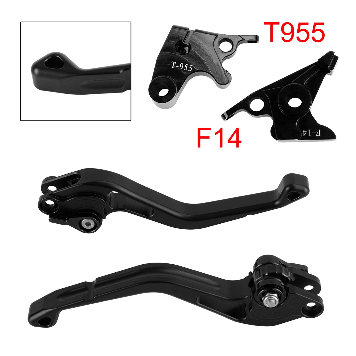 Nouveau levier de frein et d'embrayage court compatible avec DAYTONA 955i SRINT ST TT600 Noir