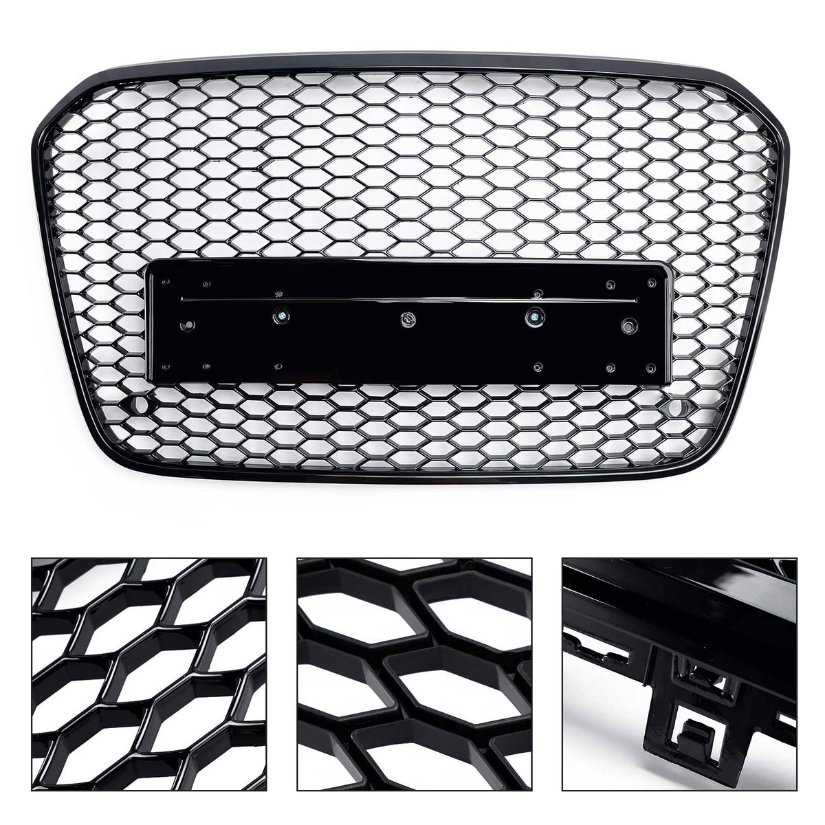 RS6 Style Honeycomb Front Bumper Grille Grill Pour Audi A6 C7 S6 2012-2015