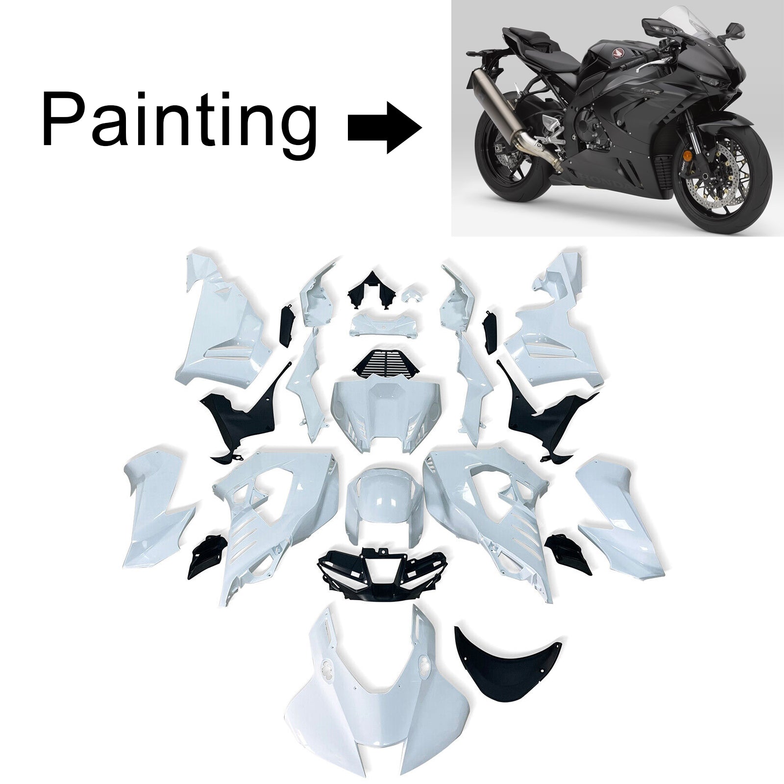 2020-2022 Honda CBR1000RR-R Kit carenatura iniezione carrozzeria in plastica ABS