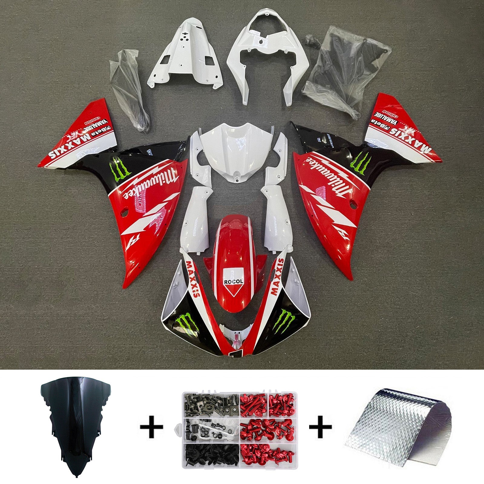 Kit de carénage d'injection Yamaha YZF-R1 2012-2014, carrosserie en plastique ABS