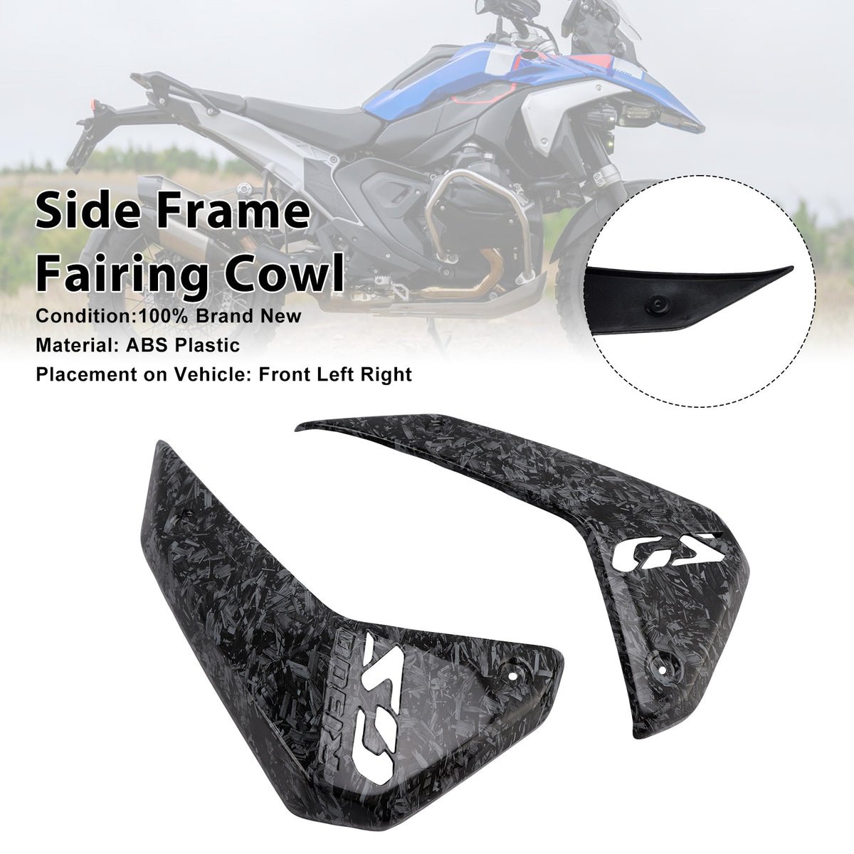 Capot de protection  couvercle de radiateur pour BMW R1300GS 2024-2026 Forge Carénage de cadre latéral