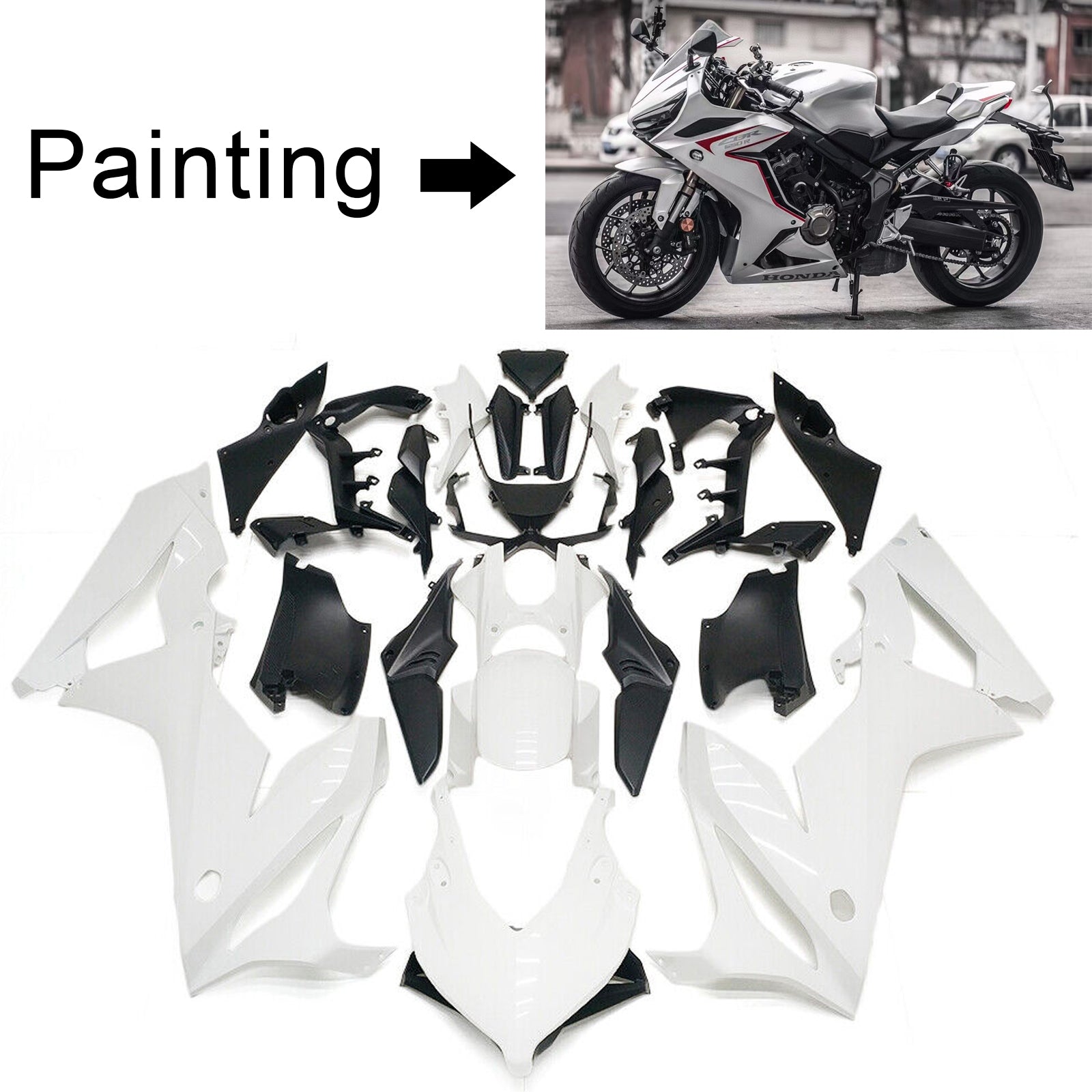 2019-2020 Honda CBR650R Kit carenatura iniezione carrozzeria in plastica ABS