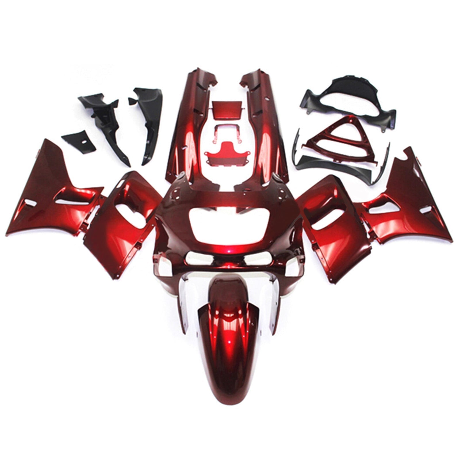 Kit de carénage injecté en plastique ABS compatible avec Kawasaki ZZR400 1993-2007 et ZZR600 1998-2003