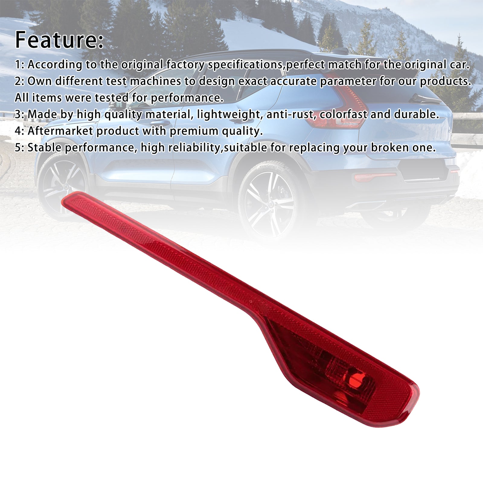 Réflecteur/Feu Arrière Pare-Chocs Pour Volvo XC40 (2018-2023) - Côté Gauche, Sans Ampoule - 31656865/31656866 - 6
