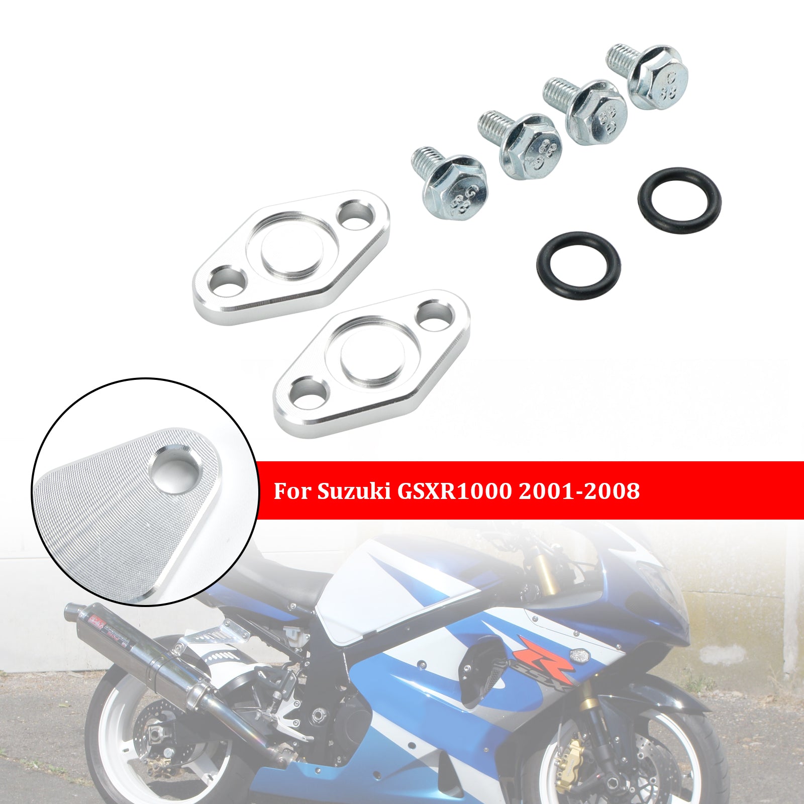 KIT de placa de bloque de enfriador de aceite Suzuki GSXR1000 2001-2008