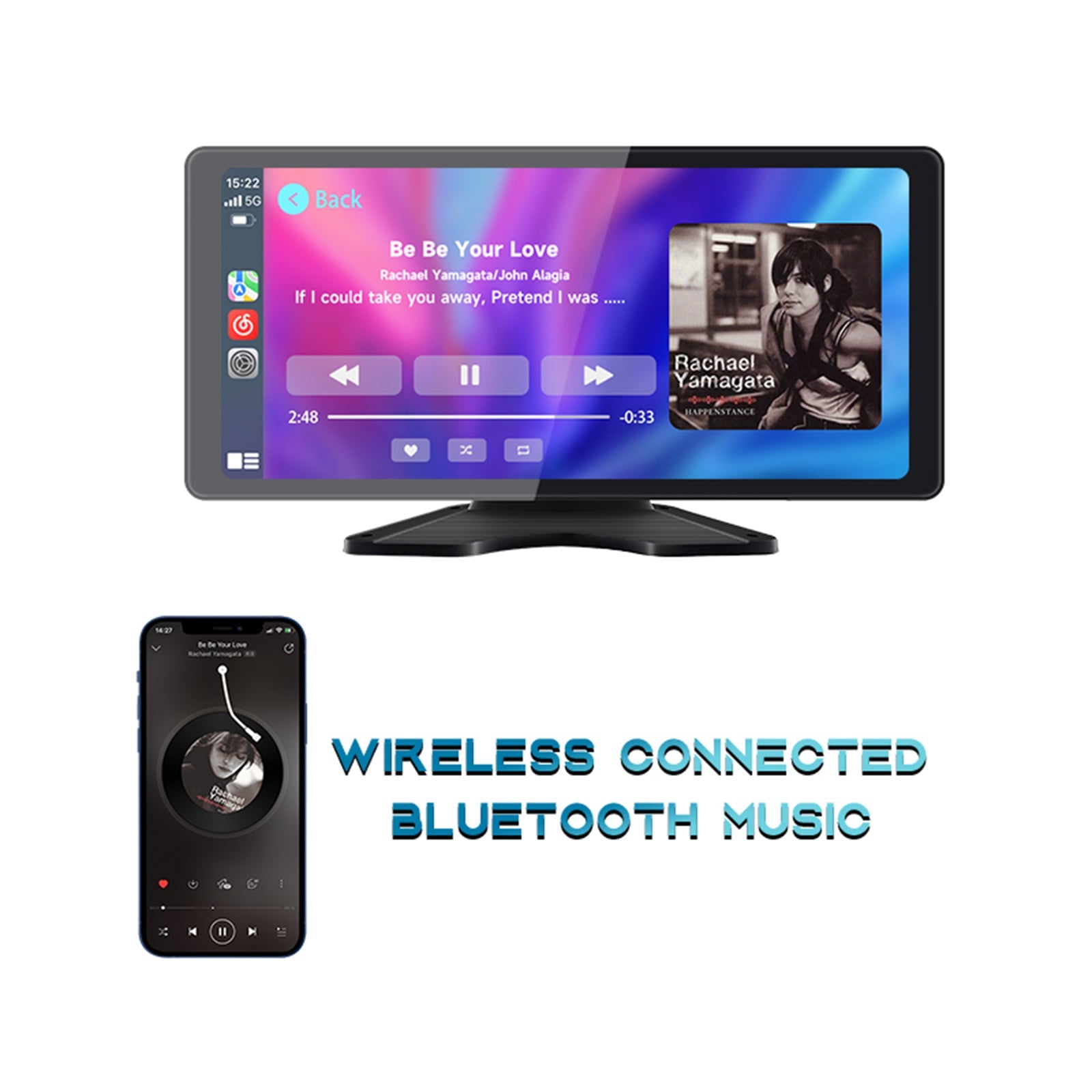 Pantalla táctil cuántica IPS de 10,36 pulgadas 1600x720 para camión RV + 4 cámaras de marcha atrás