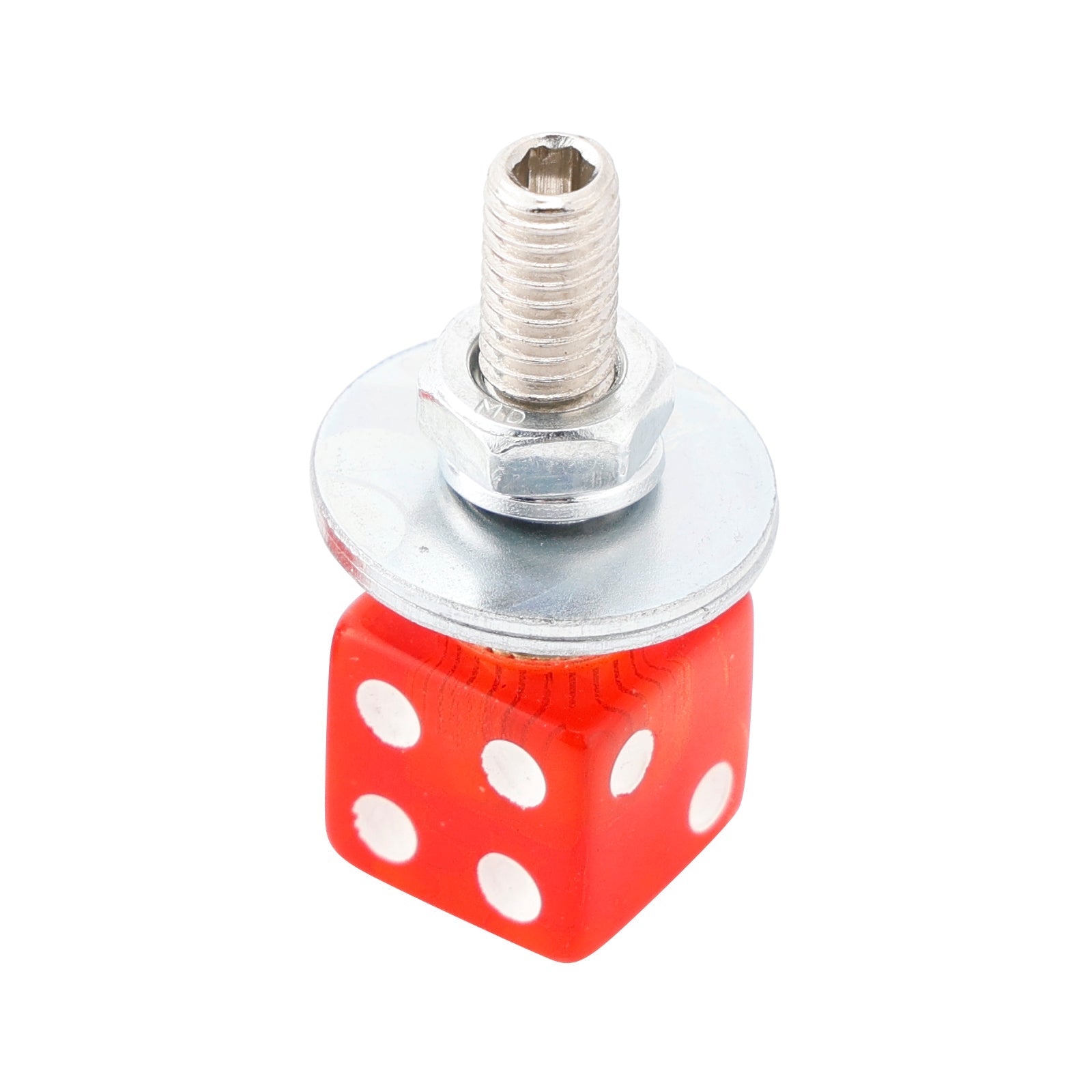 2 x écrous de fixation de plaque d'immatriculation en plastique rouge pour moto et vélo