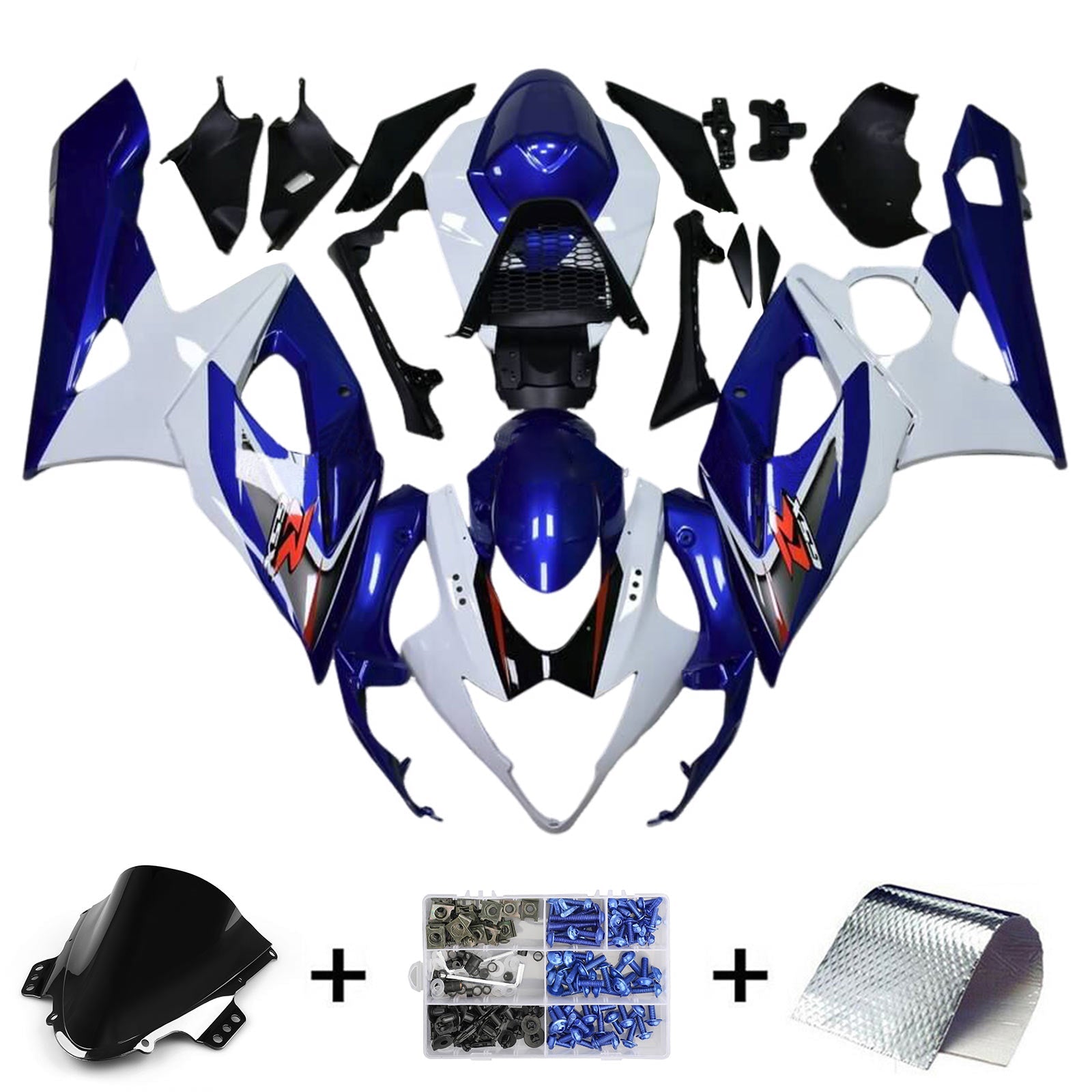 Amotopart Suzuki GSXR1000 2005-2006 K5 Kit de carenado de carrocería de plástico ABS