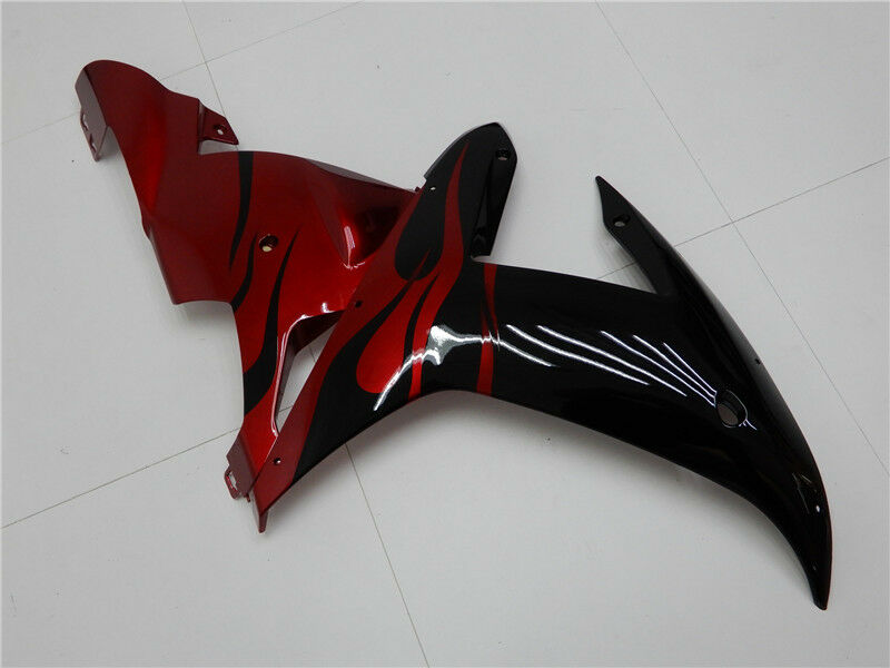 ABS Black Red Injection Molded Fairing Kit Fit for Yamaha YZF R1 2002 2003