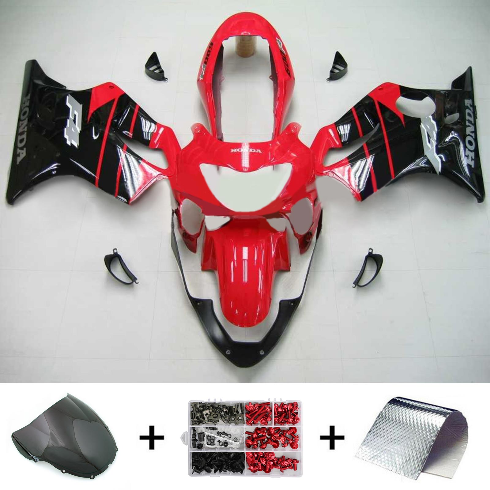 1999-2000 Honda CBR600F4 Kit de carenado de inyección de carrocería de plástico Abs