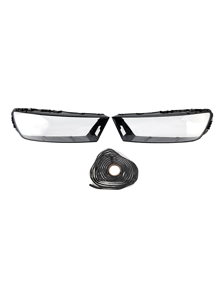 Paire Couvercle Verre Projecteur Auto LH+RH Coque Colle Pour Audi Q7 2016-2019
