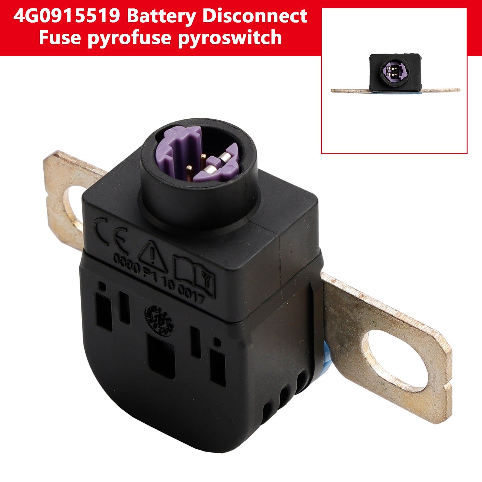 Fusible de desconexión de batería 4G0915519 pirofusible pirointerruptor para VW Audi 2011-2014