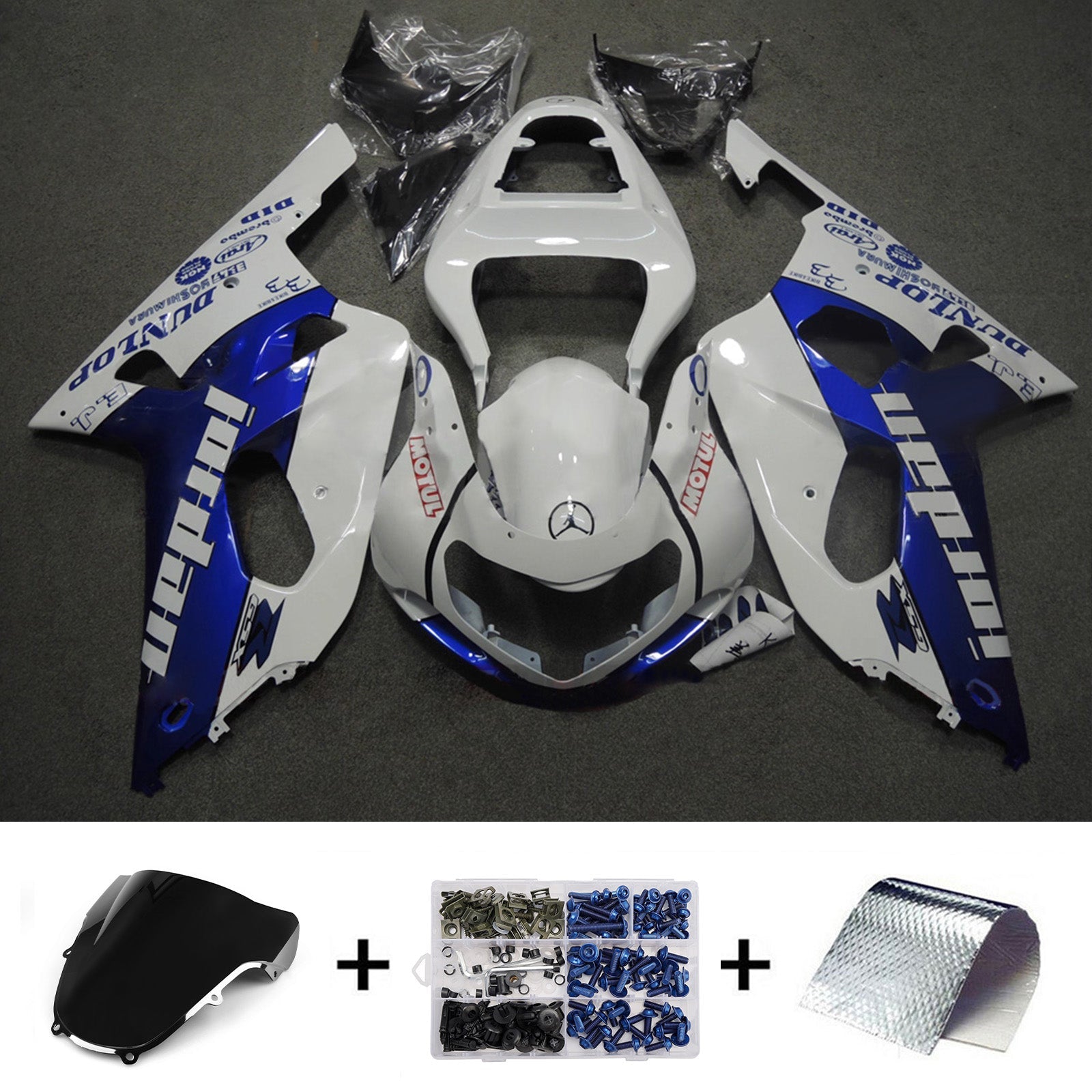 Kit de carénage par injection pour Suzuki GSXR600 2001-2003 GSXR750 2000-2003 K1