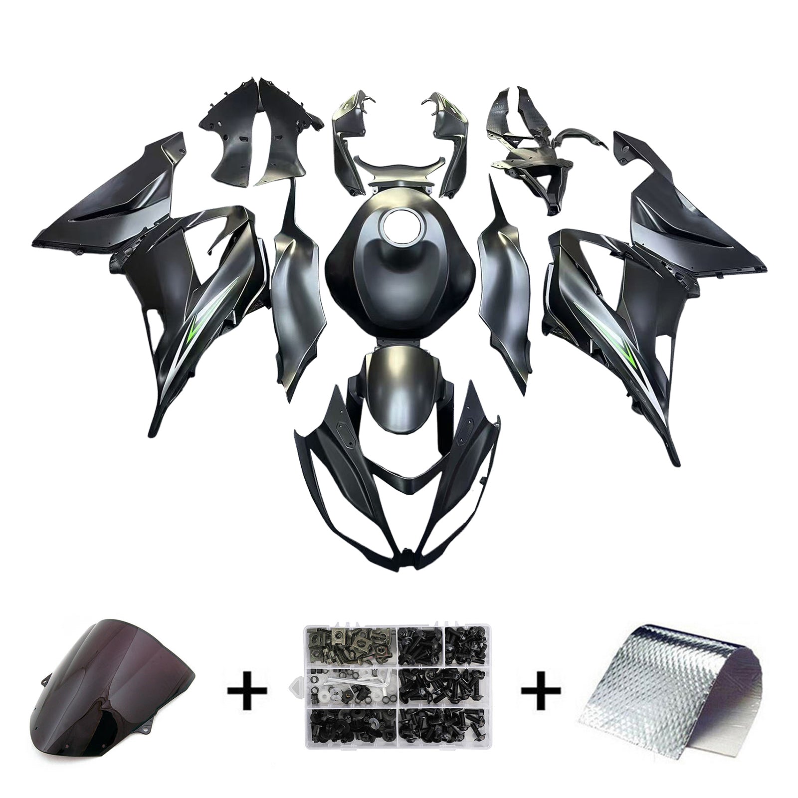 Kit de carénage injecté en plastique ABS pour Kawasaki ZX6R 636 2013-2018