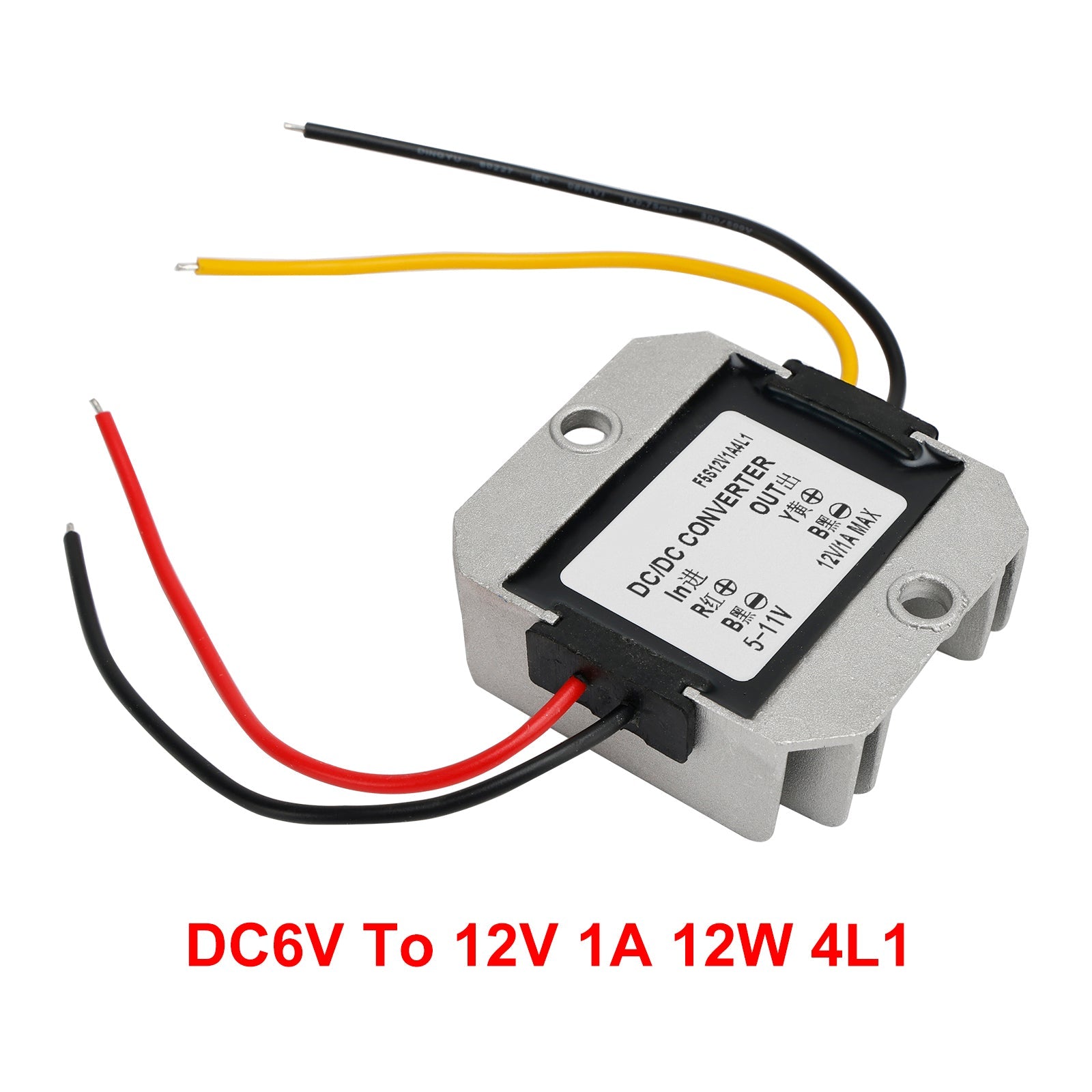 Convertisseur régulateur d'alimentation élévateur étanche DC 6 V à 12 V 1 A 12 W