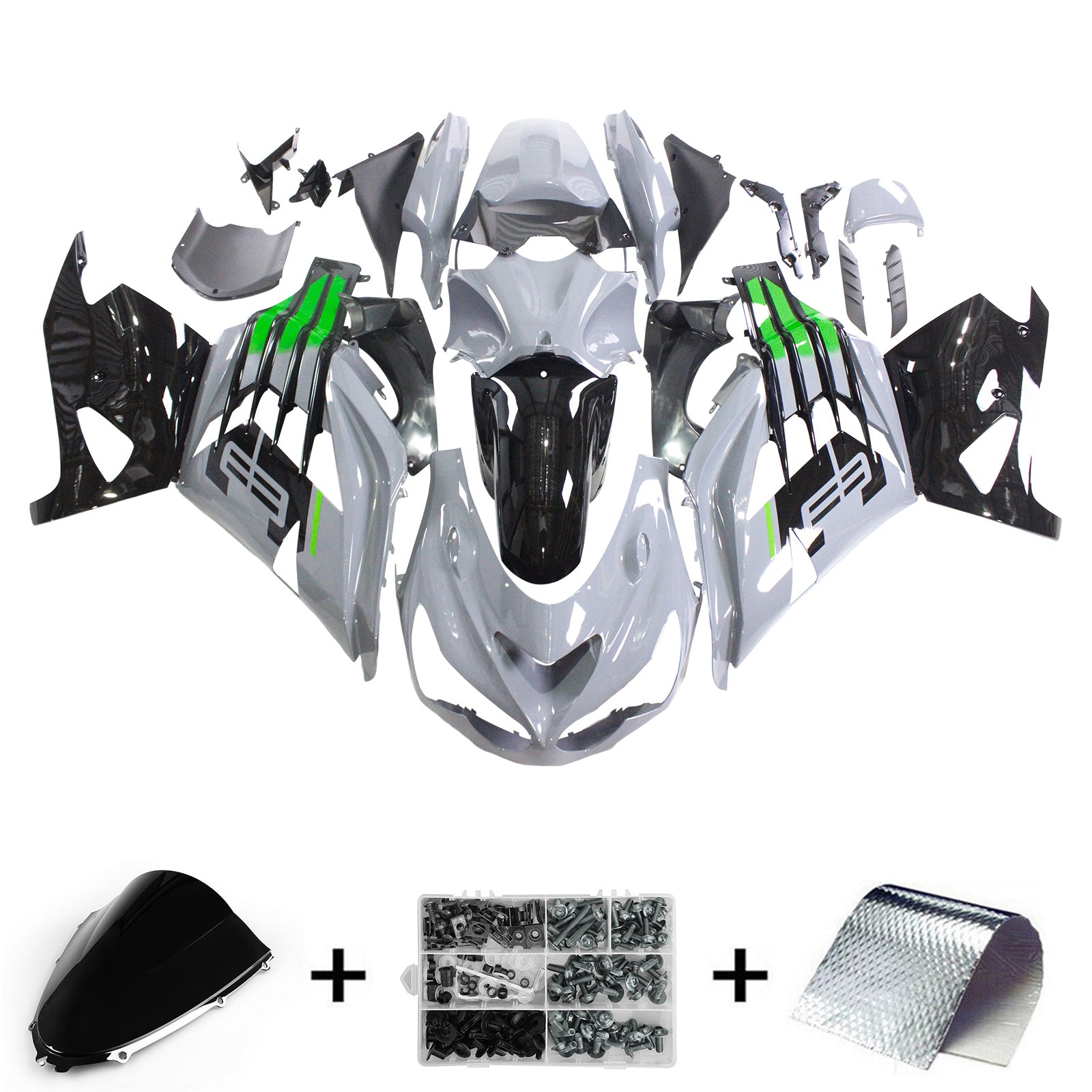 Kit de carénage par injection, carrosserie adaptée à la Kawasaki ZX14R ZZR1400 2012-2026
