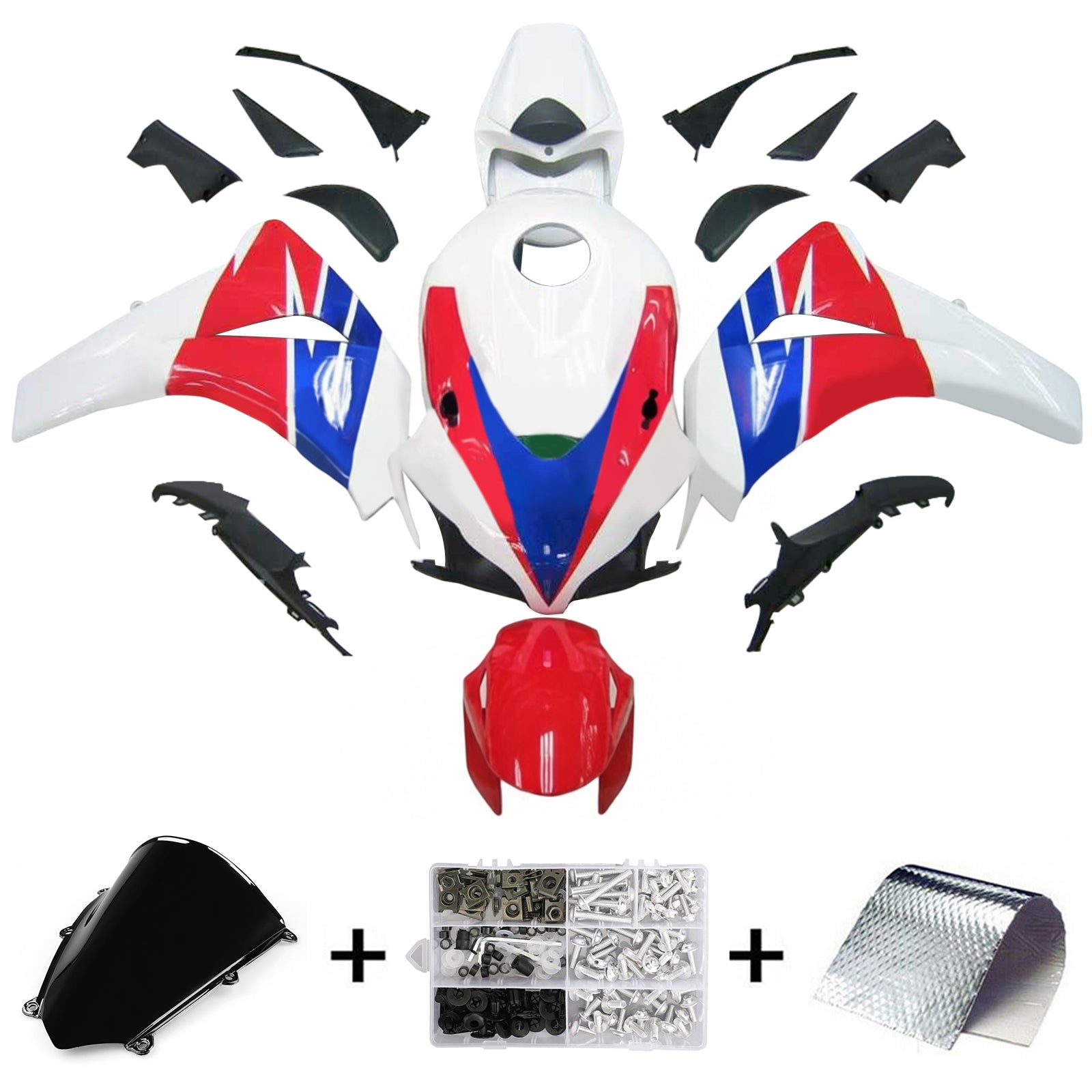 Kit de carénage injecté en plastique ABS pour Honda CBR1000RR 2008-2011