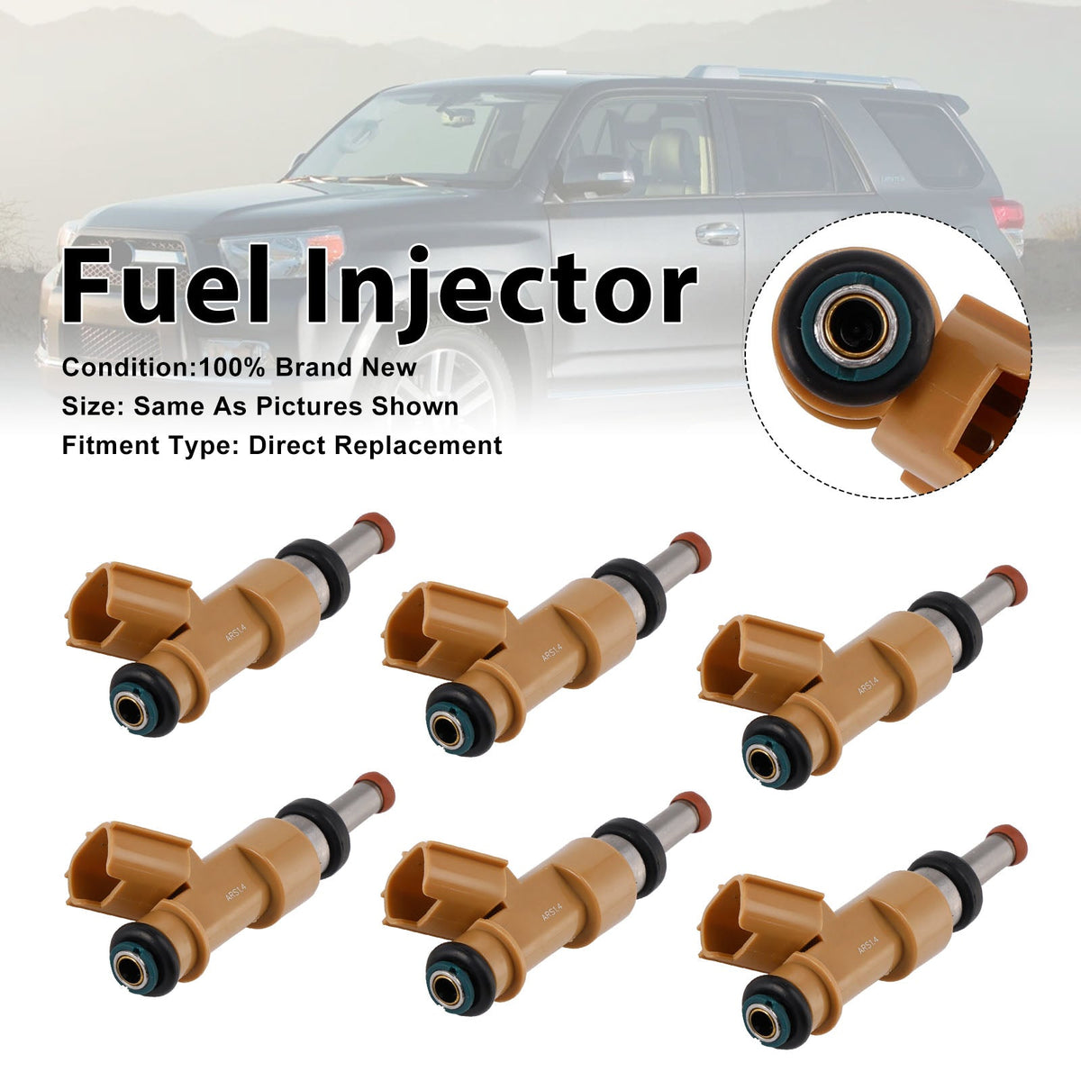 2010-2019 Pour Toyota 4Runner 4.0L V6, 6 injecteurs de carburant, référence 23209-39215 FJ1087