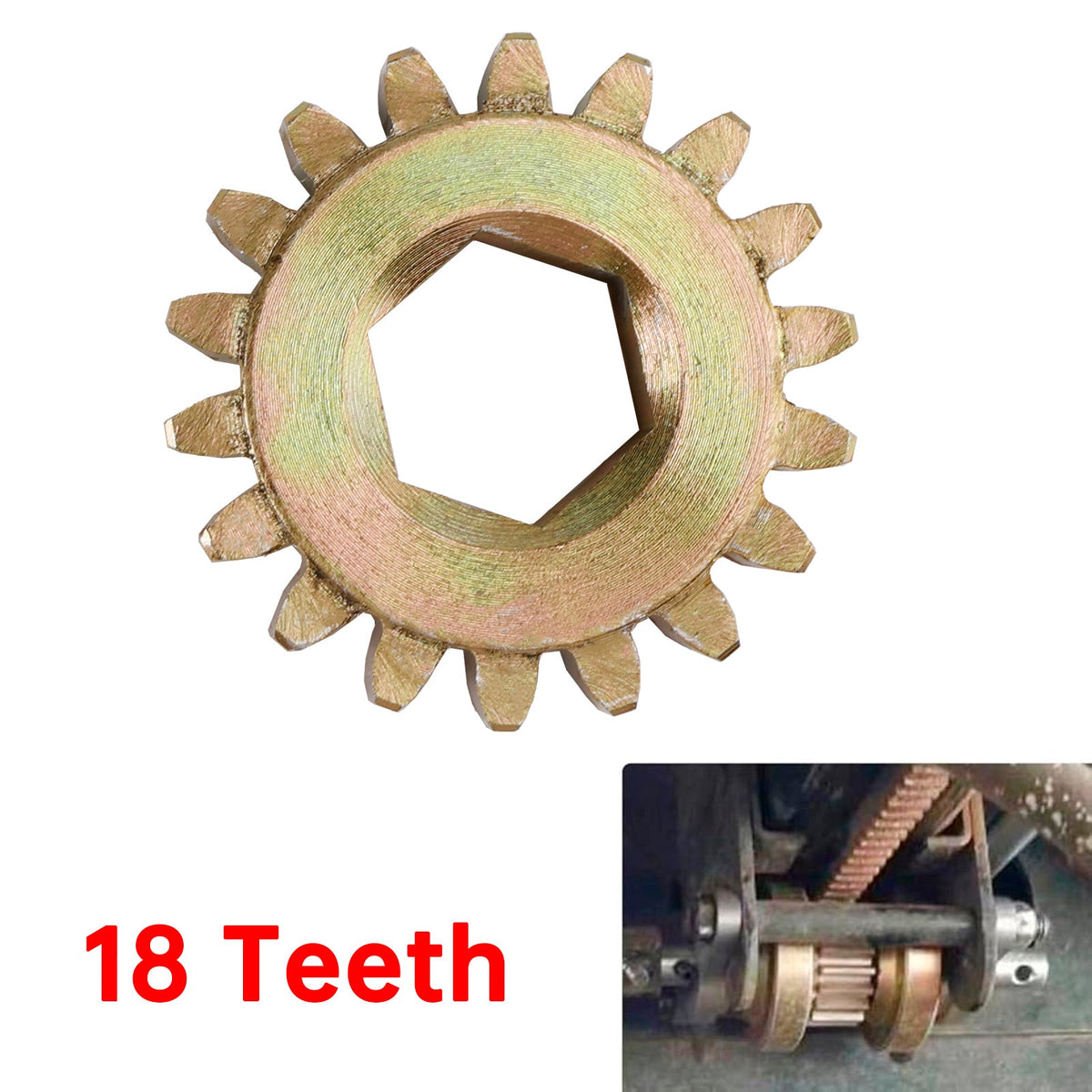 122739 Vaihto 18-hampainen hammaspyörä 12 DP/14,5 PA Lippert RV Extension