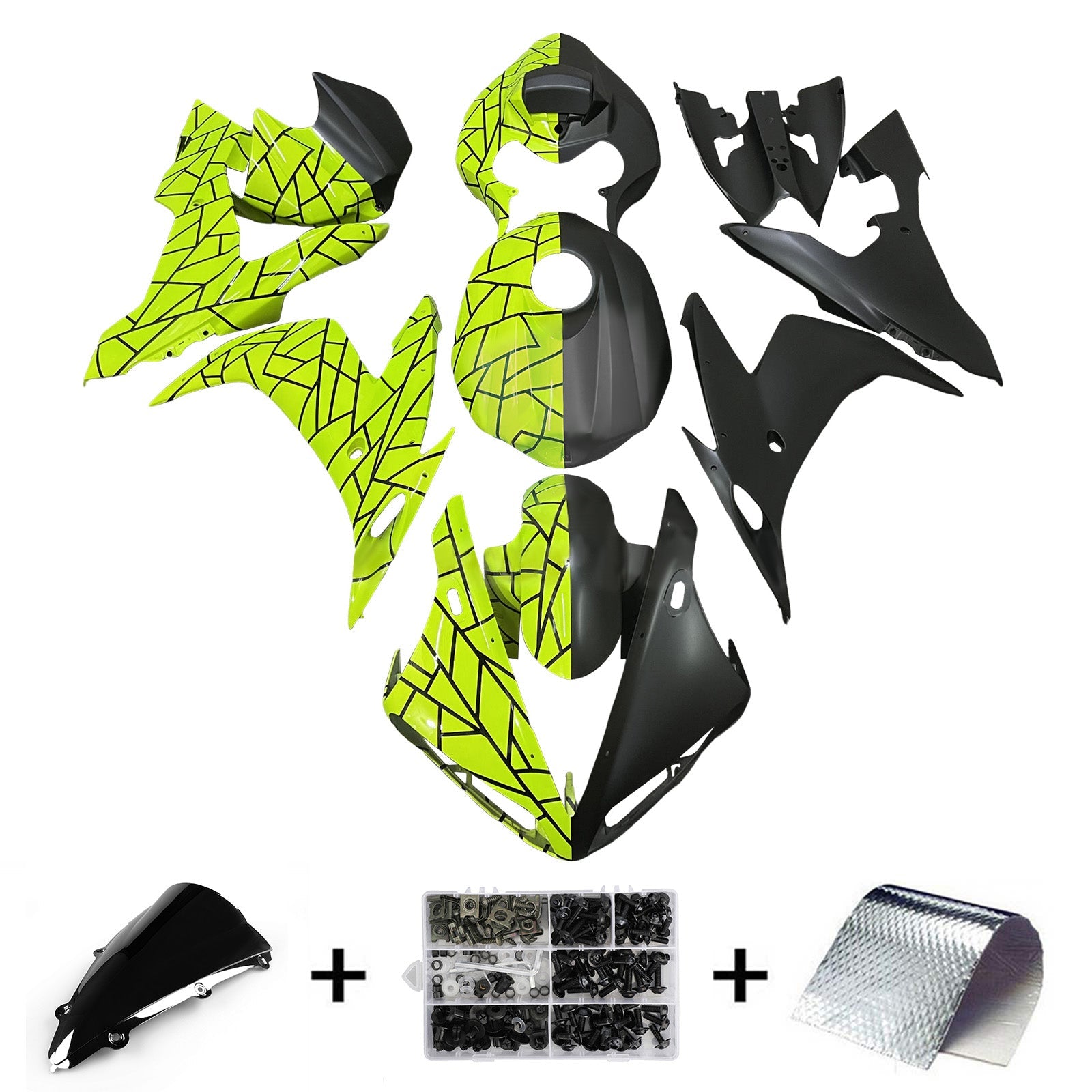 Kit carenatura iniettata in plastica ABS per Yamaha YZFR1 YZF-R1 2004-2006
