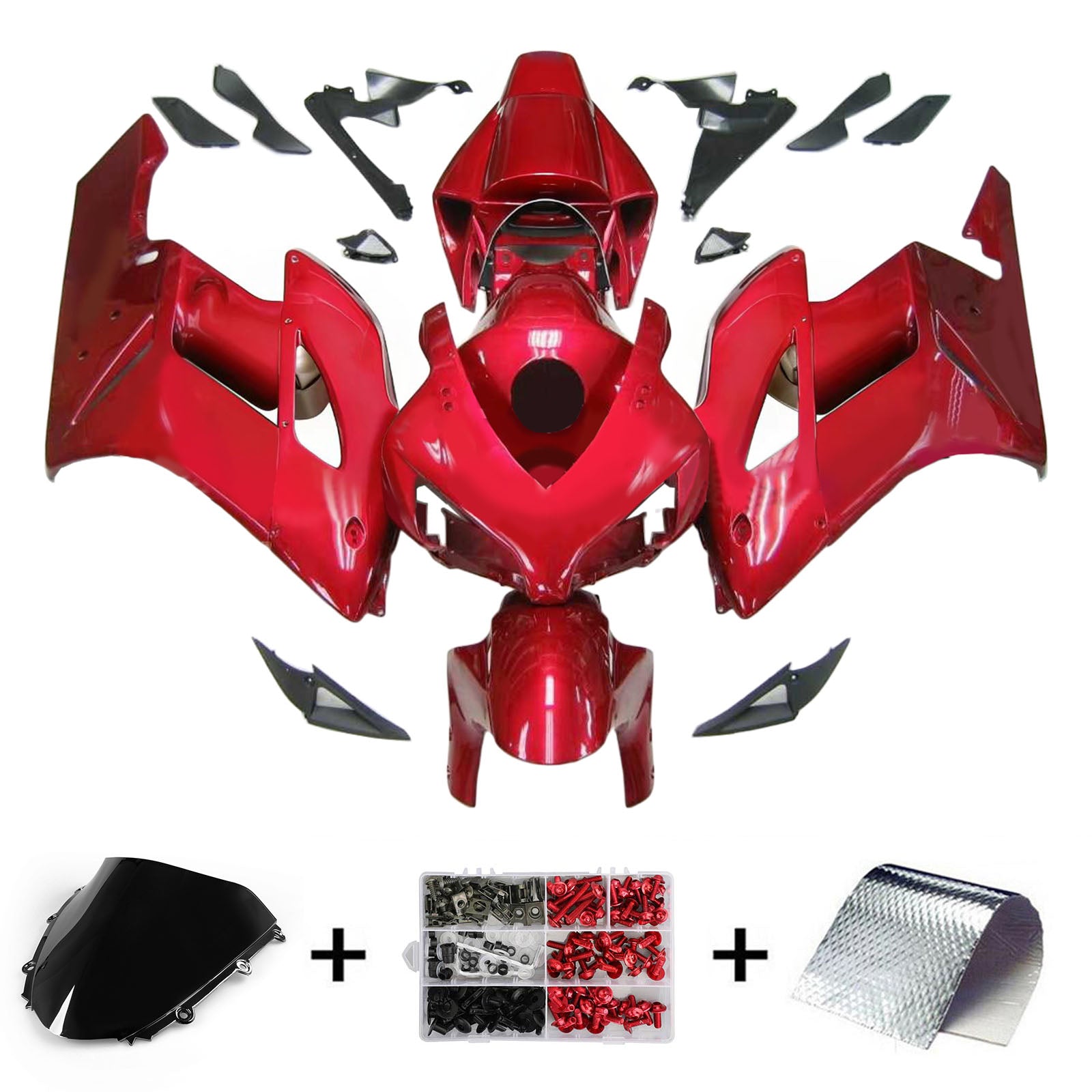 Kit de carenado de inyección, carrocería de plástico ABS para Honda CBR1000RR 2004-2005