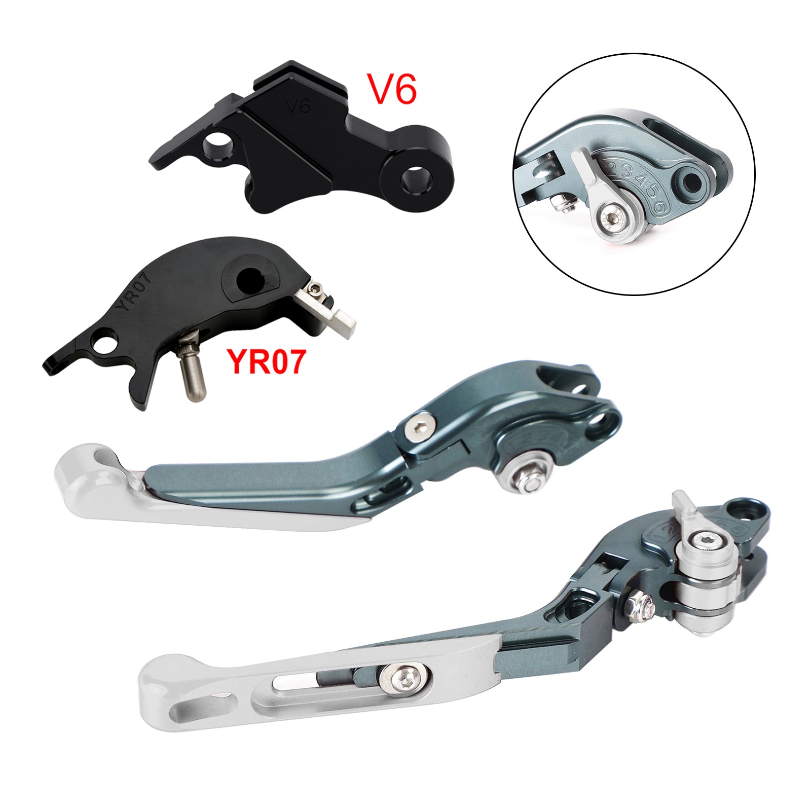 Levier de frein et d'embrayage réglable compatible avec YAMAHA XSR900 XSR900GP MT-09 2024-2025