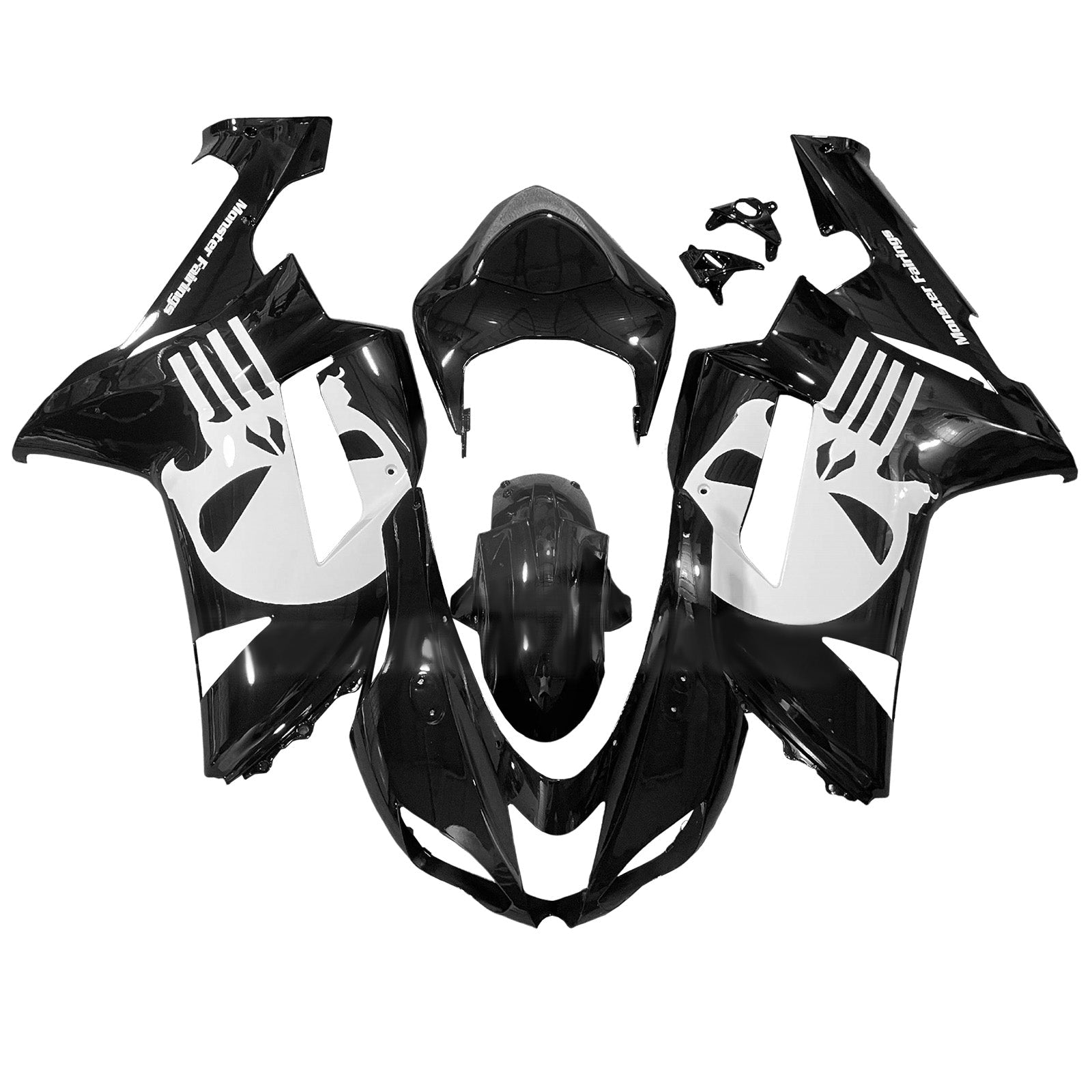 Kit de carénage par injection, carrosserie en plastique ABS pour Kawasaki ZX6R 636 2007-2008
