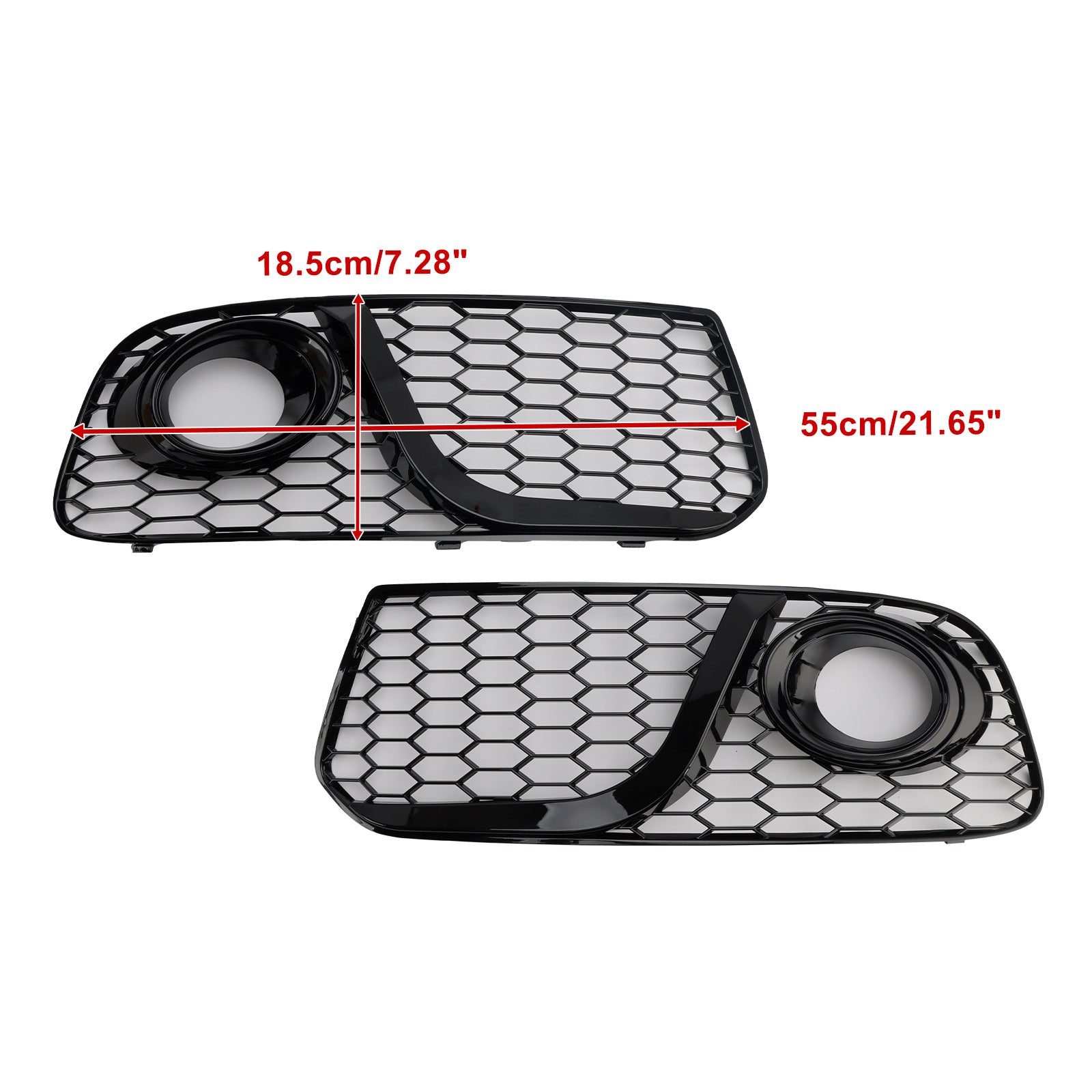 Zwarte grille voor de voorbumper van de Audi Q5 (2013-2017) - Onderdeelnummer : 8R0807681M