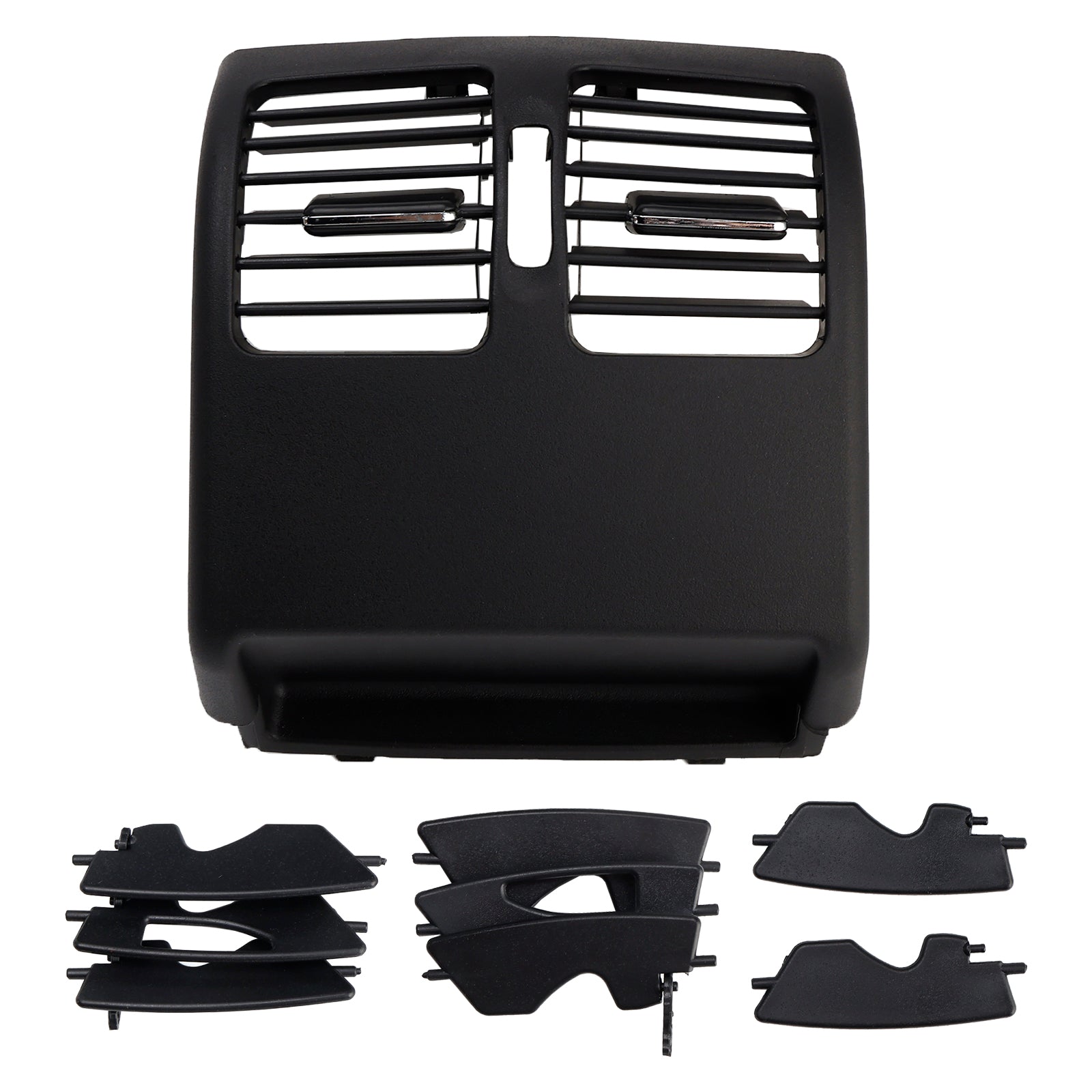 Cache de panneau de ventilation de console centrale arrière noir pour Mercedes-Benz Classe C W204 (2007-2014).