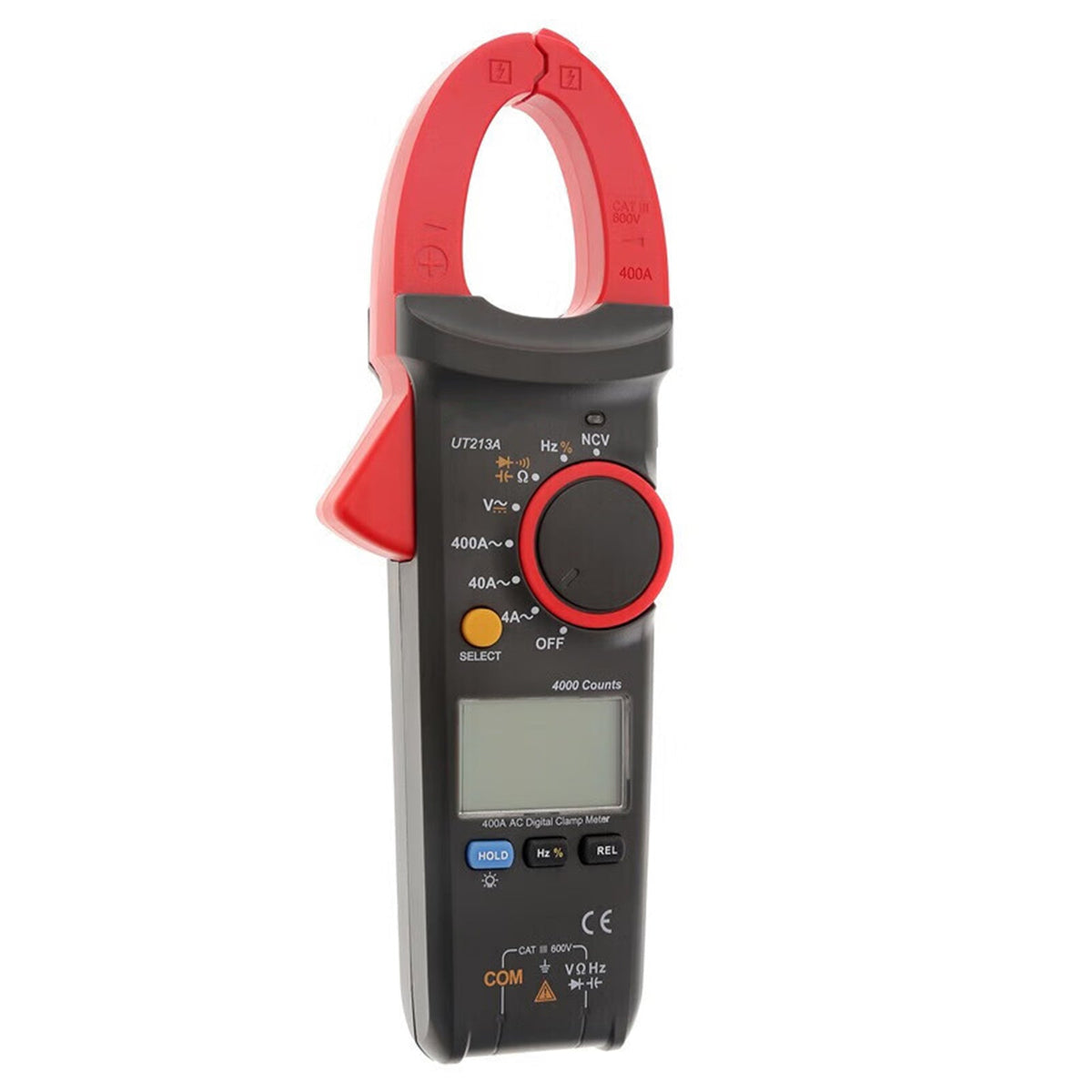 Pince ampèremétrique UT213A 400 A TRMS pour testeur de courant, tension, résistance et capacité AC/DC