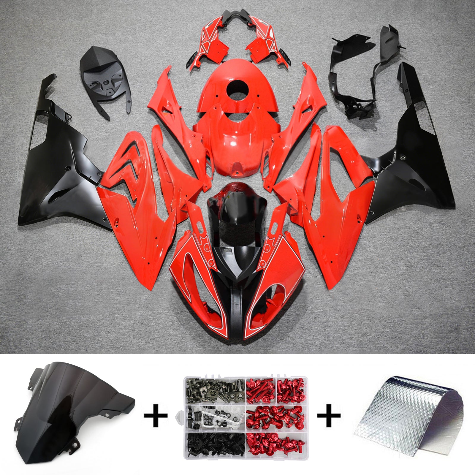 Kit de carénage injecté en plastique ABS pour BMW S1000RR 2017-2018