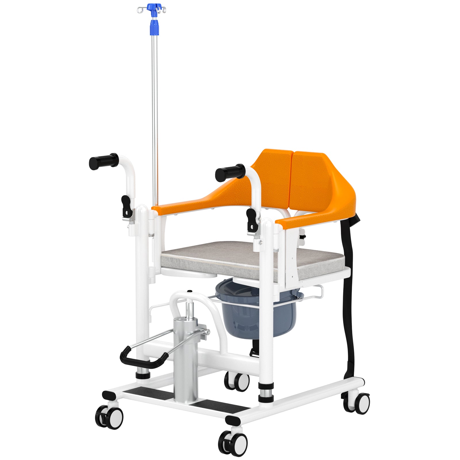 Levante hidráulico silla de ruedas salvavidas para transporte grande para pacientes divididos 180 ° SIEGE