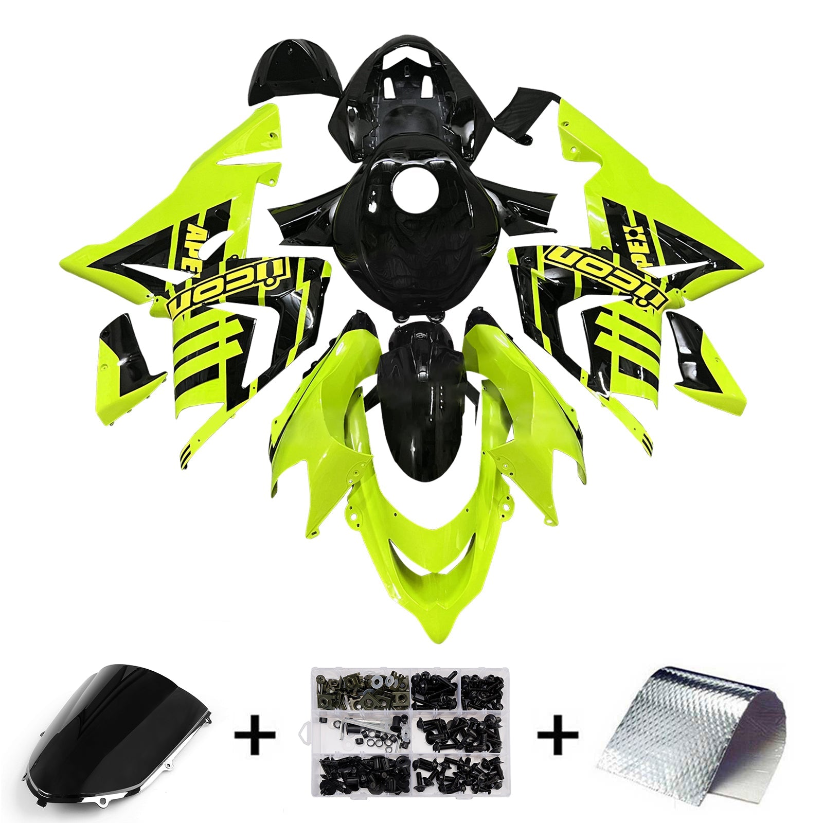 Kit de carénage par injection, carrosserie en plastique ABS pour Kawasaki ZX10R 2004-2005