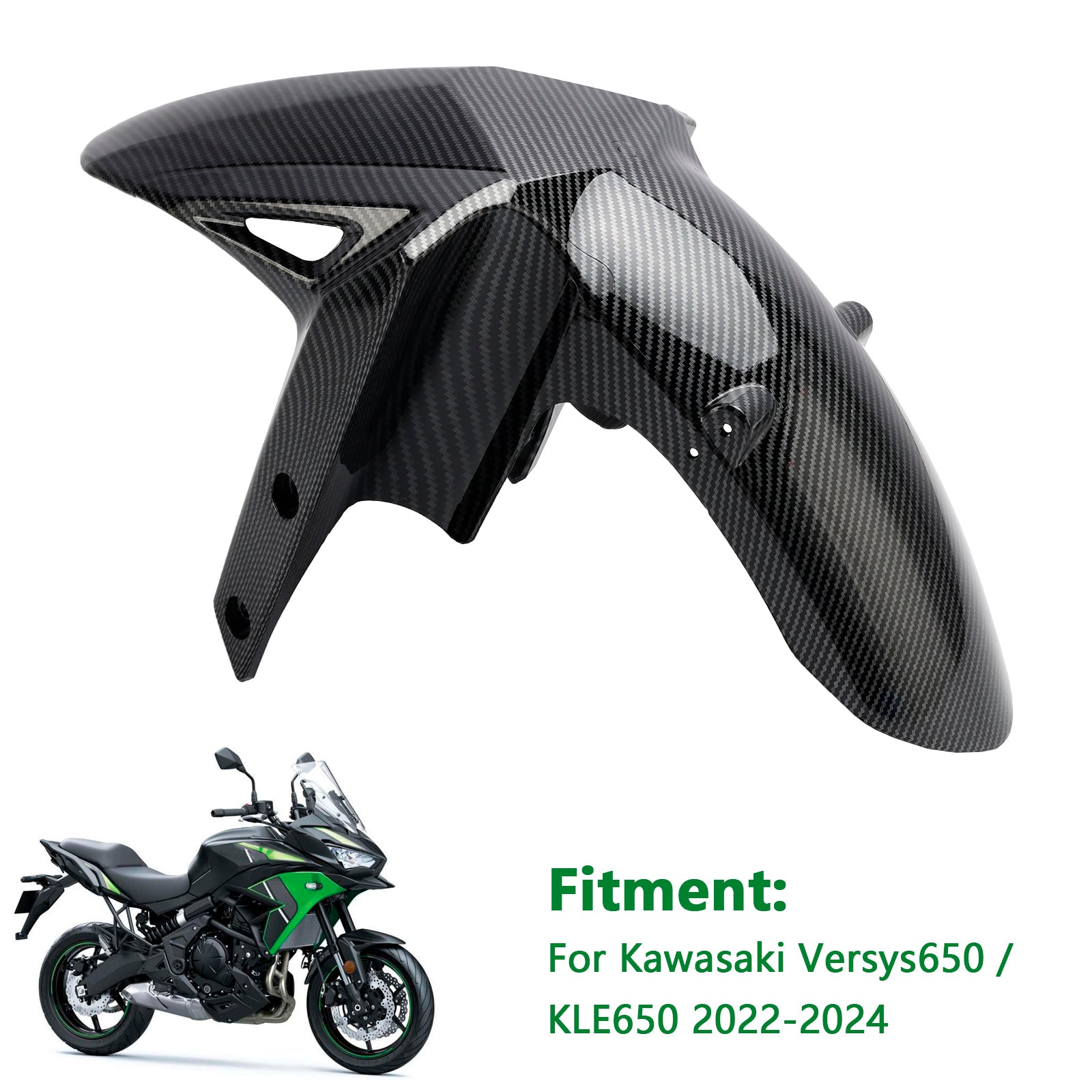 Carénage de garde-boue avant pour Kawasaki Versys 650 1000 1100 2019-2026 Carbon