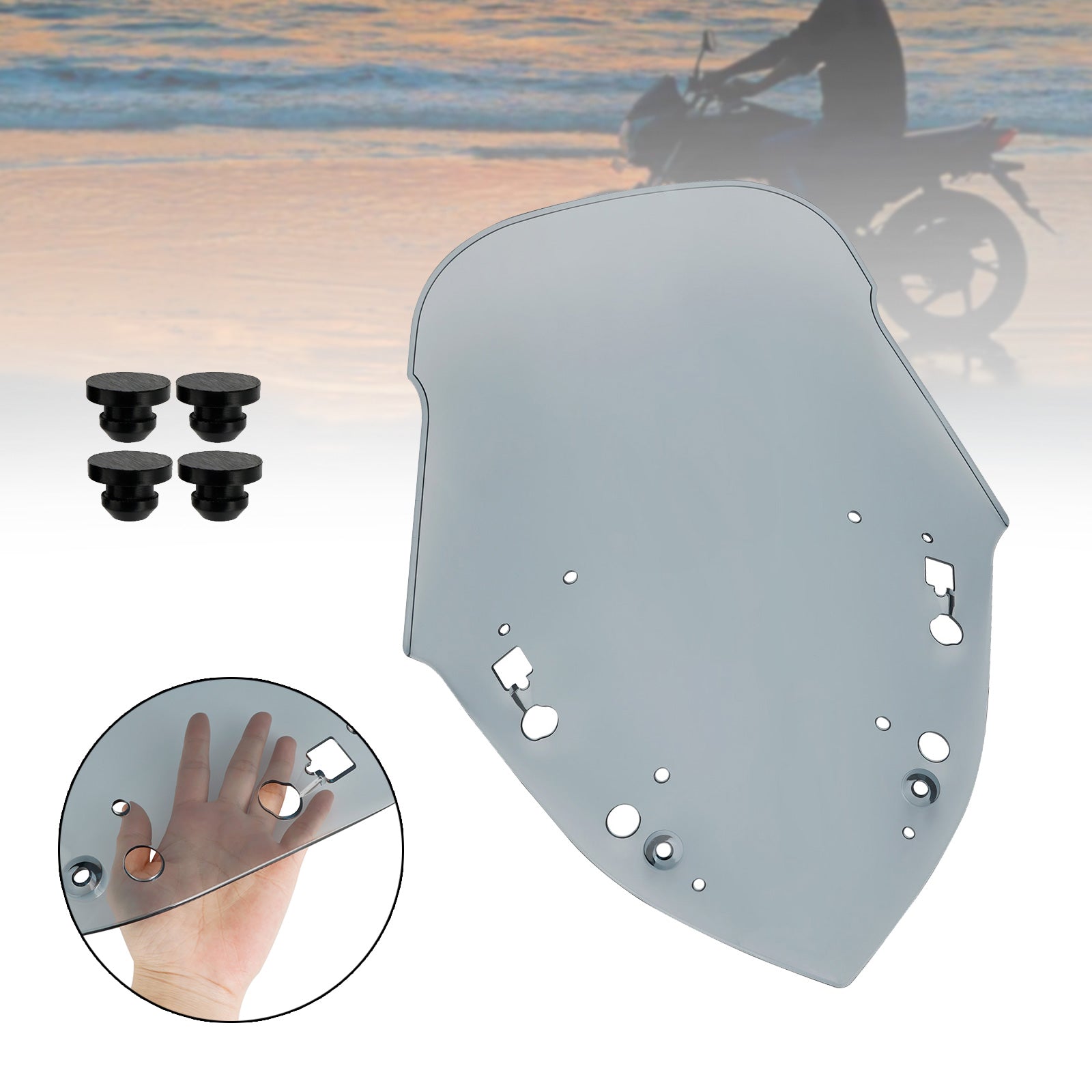 ABS Plastic Zapisz przednią szybę dla Yamaha X-Max 300 2017-2022