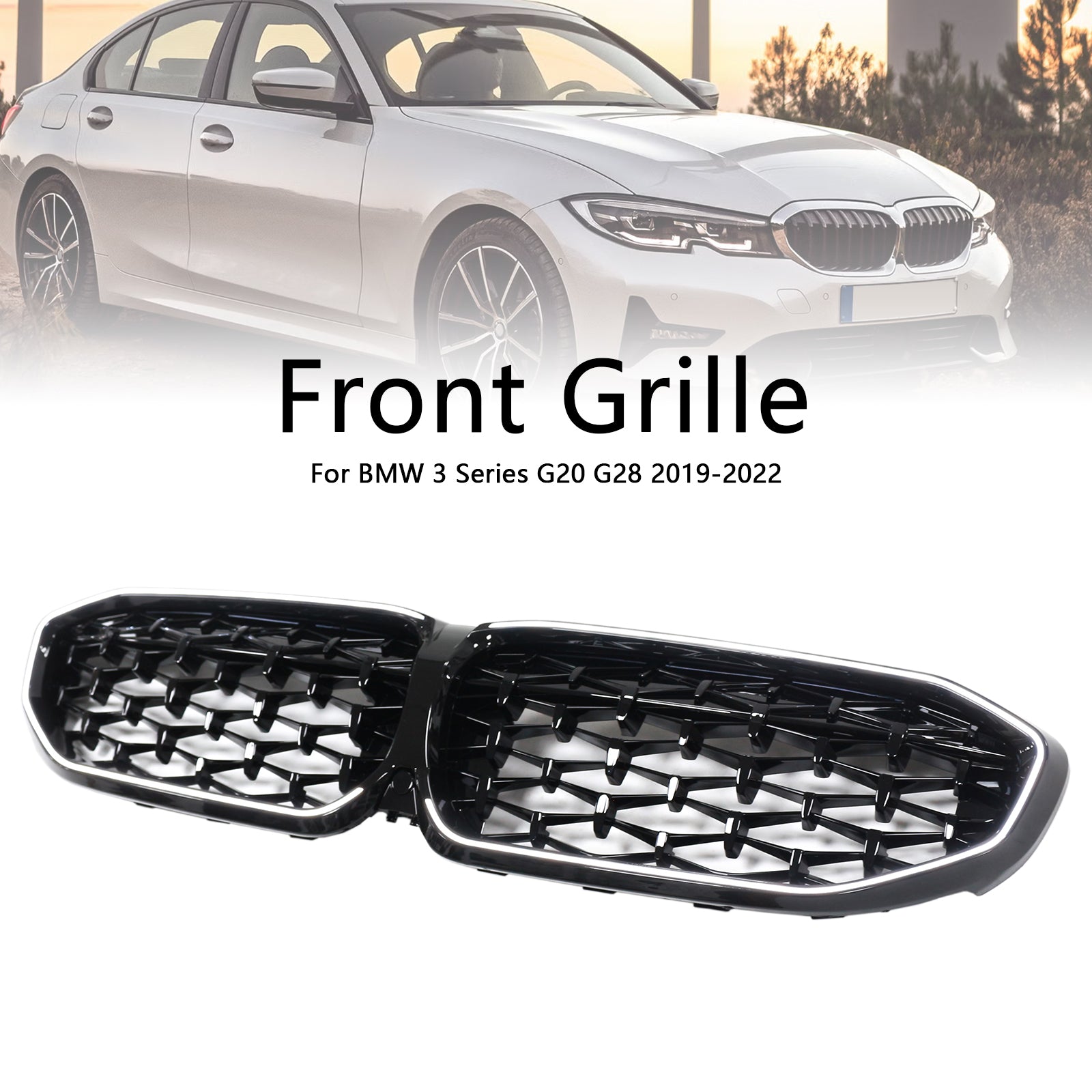Grille de calandre Diamond Kidney pour BMW Série 3 G20 2019-2022 51138072085
